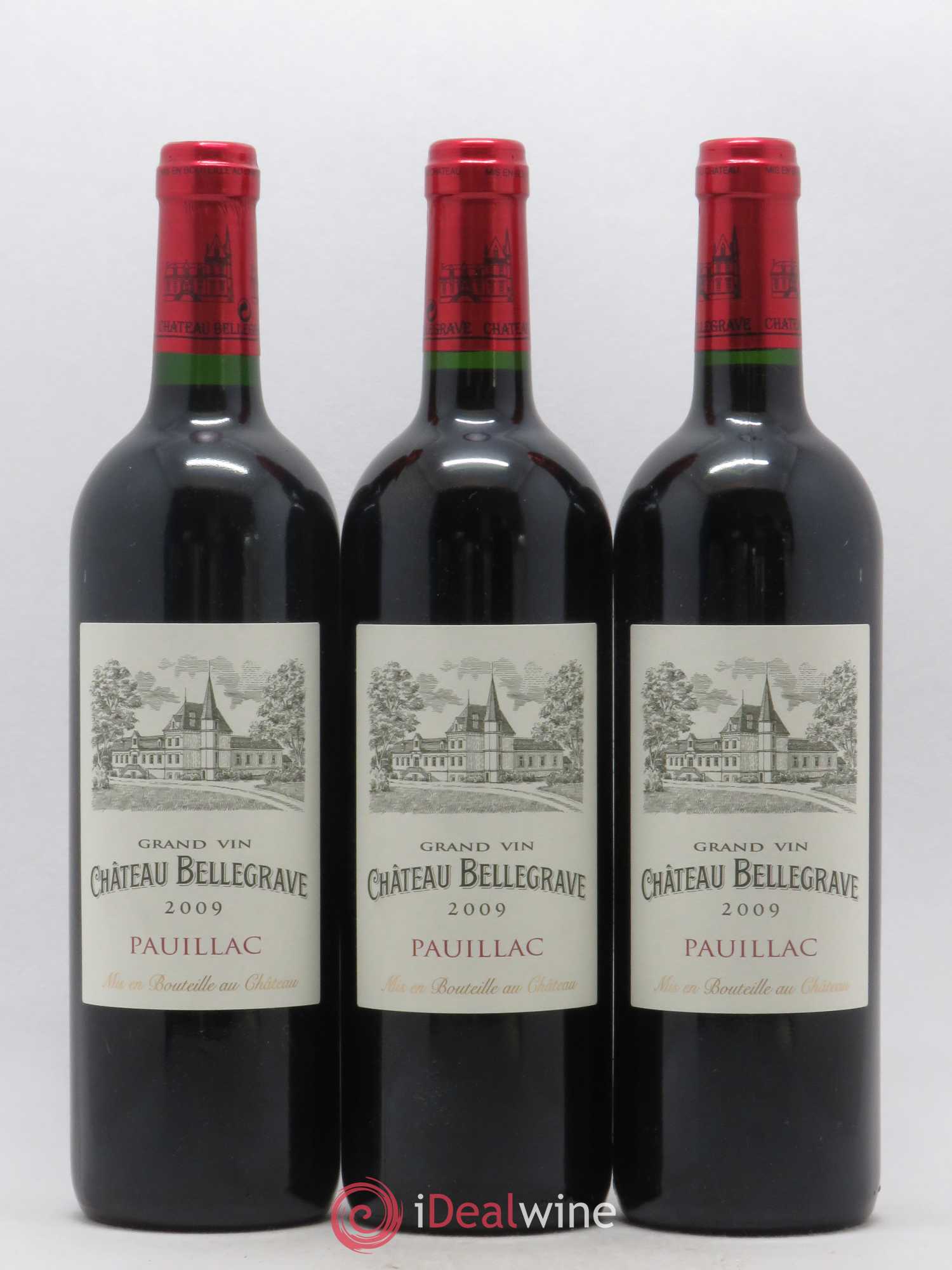 Château Bellegrave Cru Bourgeois 2009 - Lot de 3 bouteilles - 0