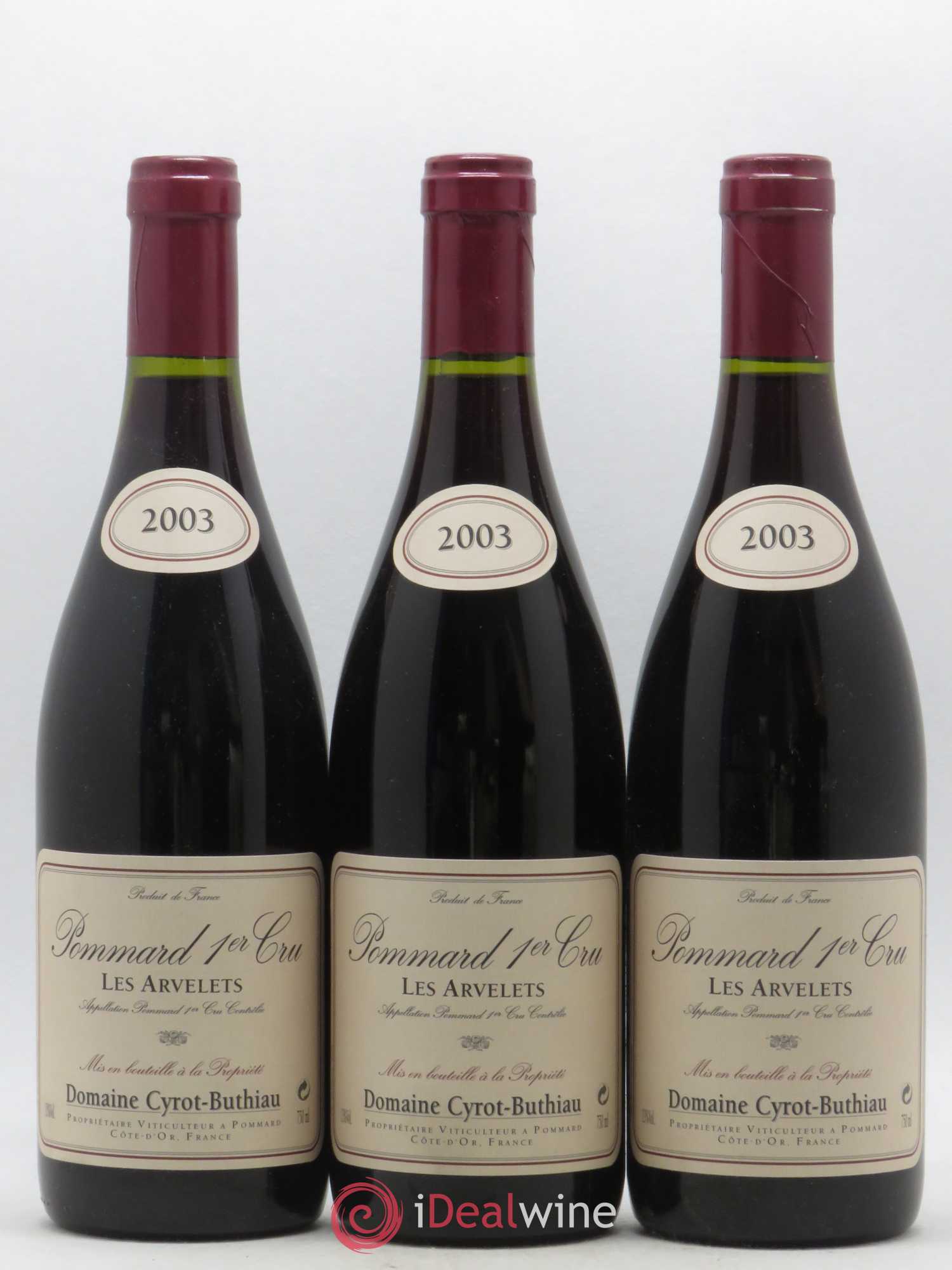 Pommard 1er Cru Les Arvelets Domaine Cyrot Buthiau 2003 - Posten von 6 Flaschen - 1