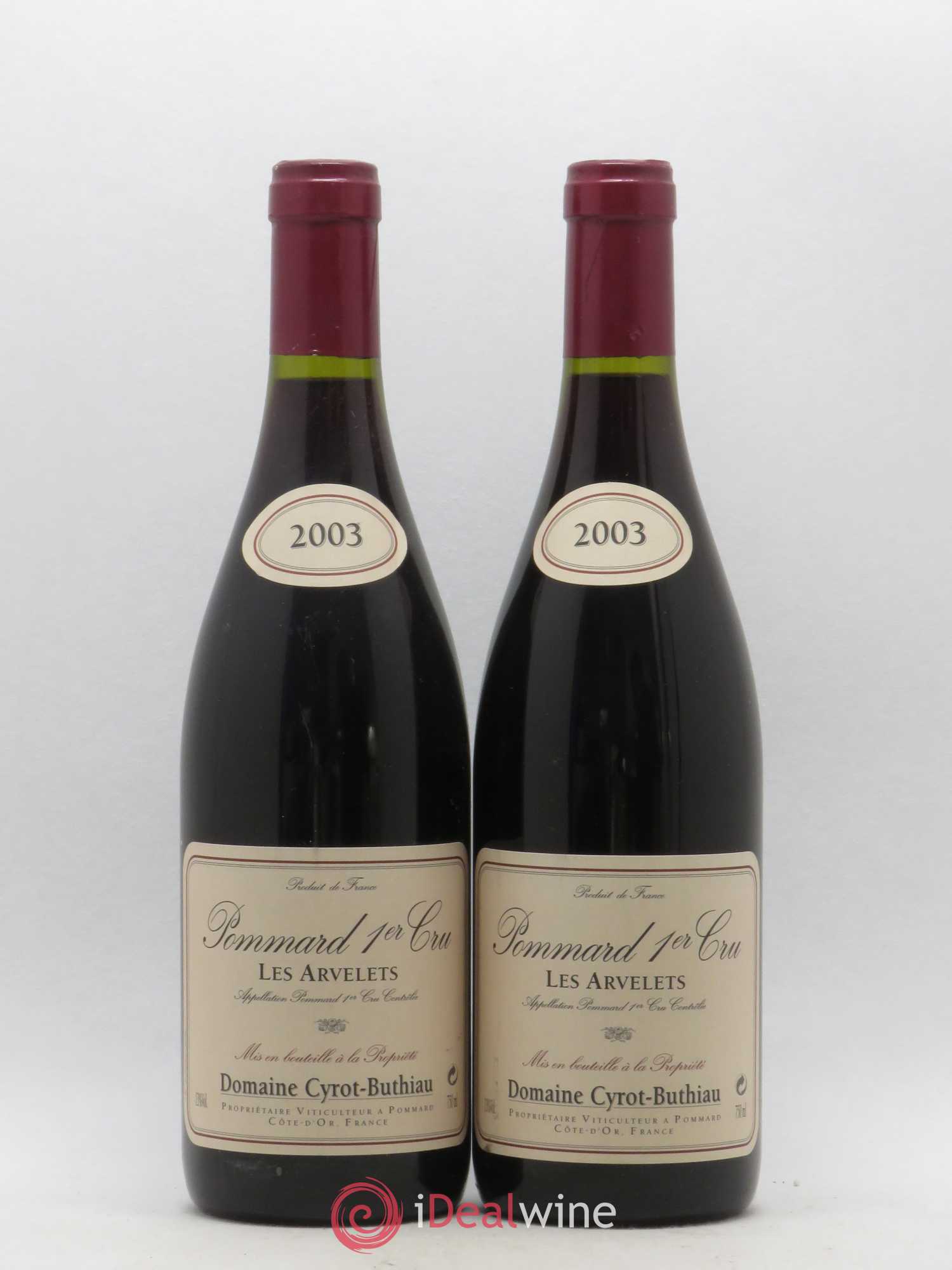 Pommard 1er Cru Les Arvelets Domaine Cyrot Buthiau 2003 - Posten von 2 Flaschen - 0
