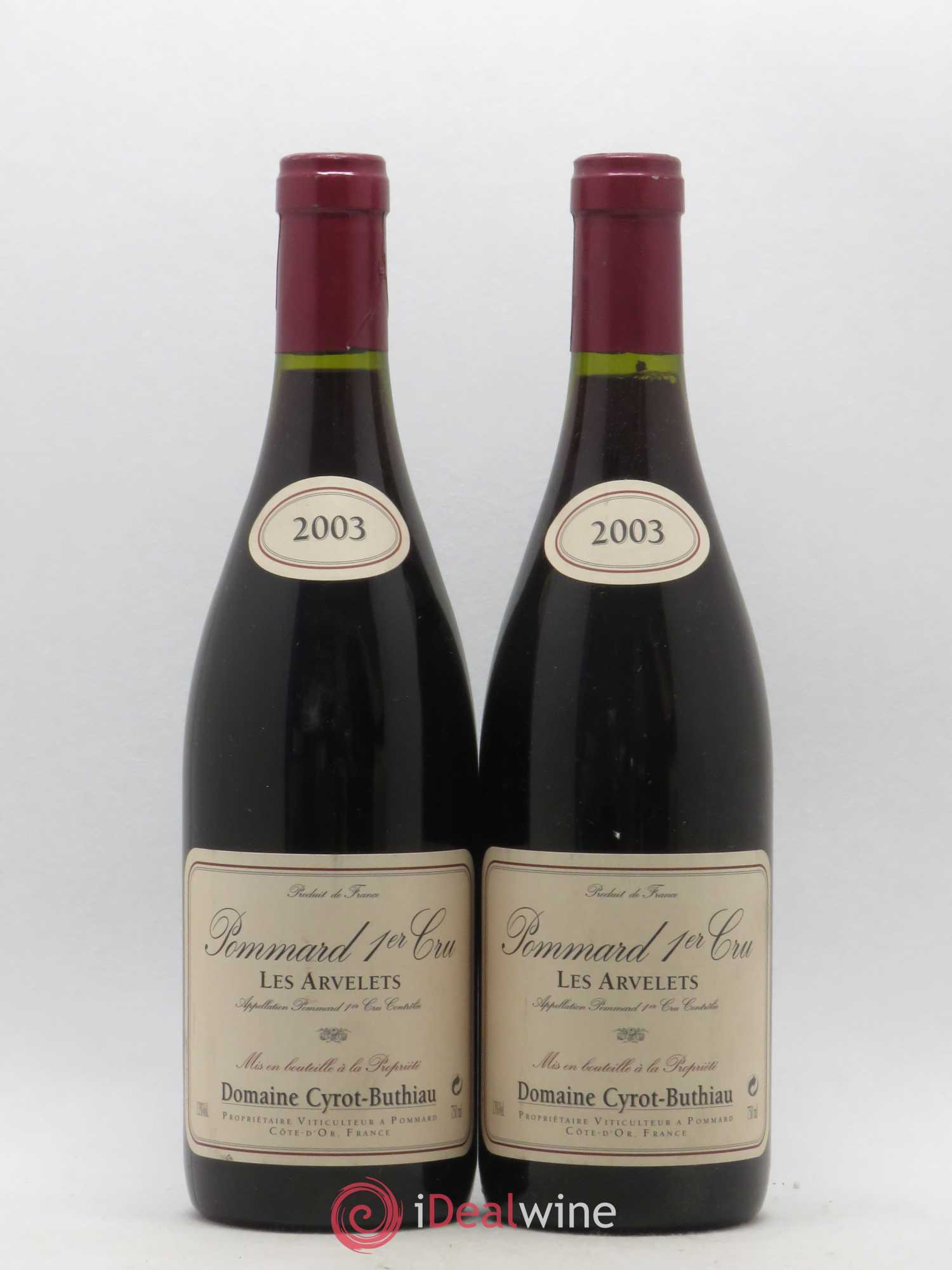 Pommard 1er Cru Les Arvelets Domaine Cyrot Buthiau 2003 - Posten von 2 Flaschen - 0