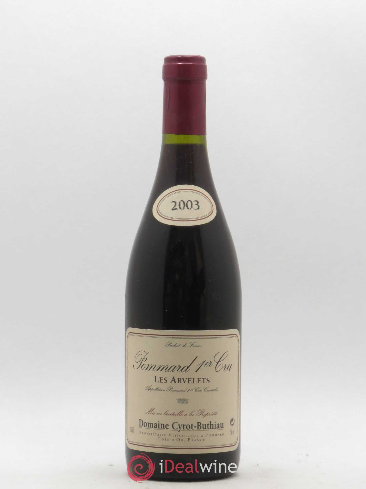 Pommard 1er Cru Les Arvelets Domaine Cyrot Buthiau 2003 - Posten von 1 Flasche - 0
