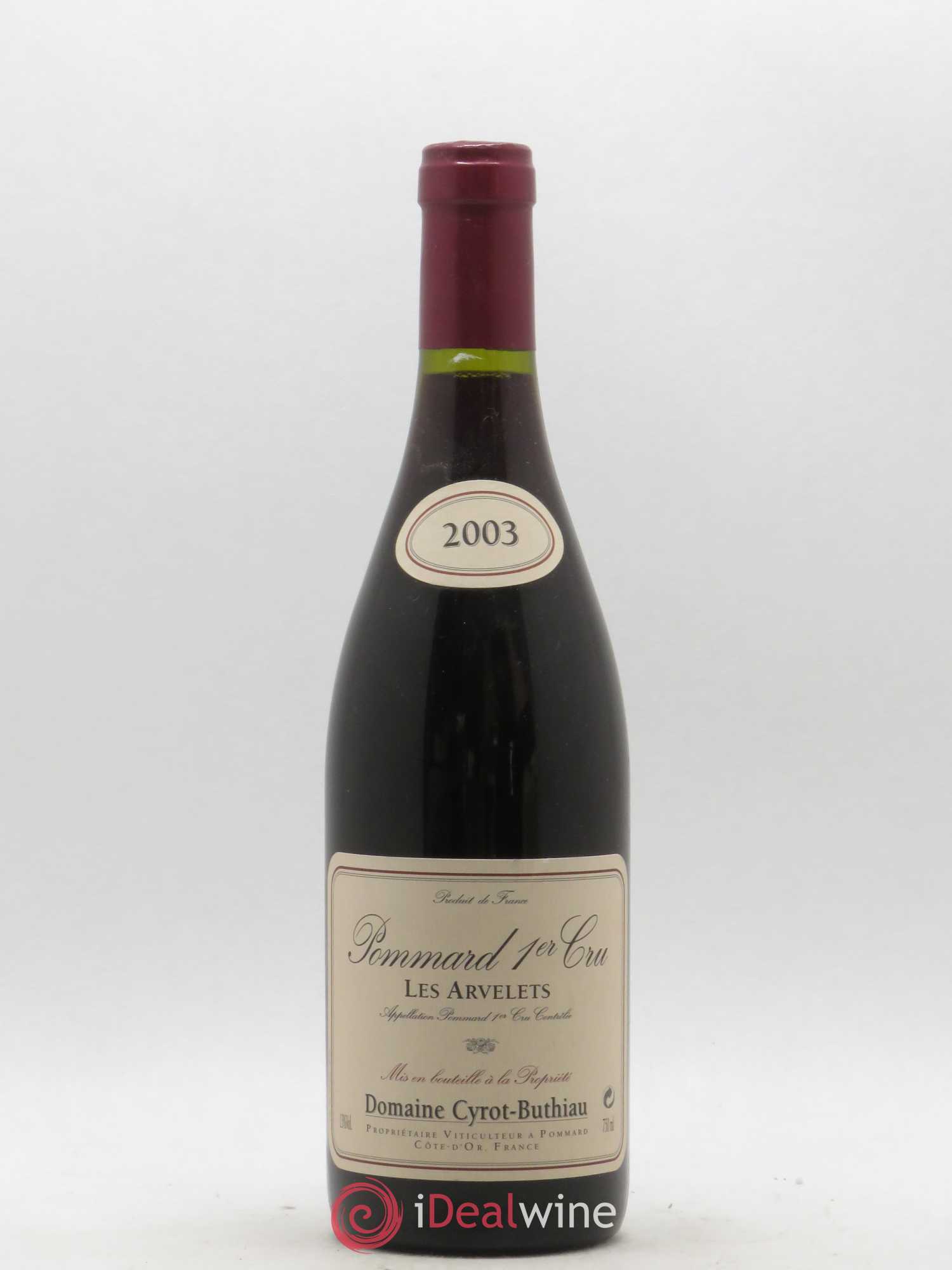 Pommard 1er Cru Les Arvelets Domaine Cyrot Buthiau 2003 - Posten von 1 Flasche - 0