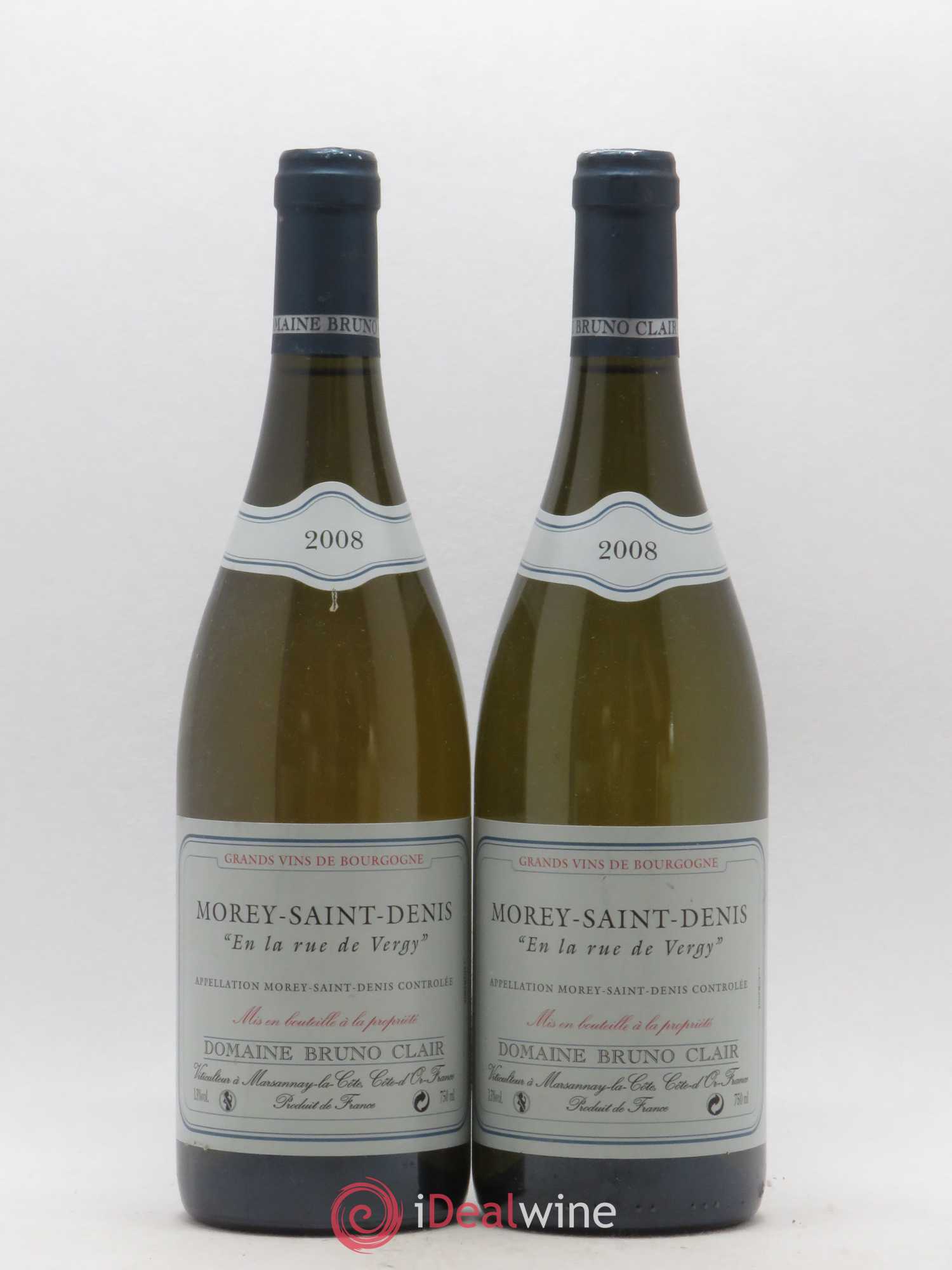 Morey-Saint-Denis En la Rue de Vergy Bruno Clair (Domaine) 2008 - Posten von 2 Flaschen - 0