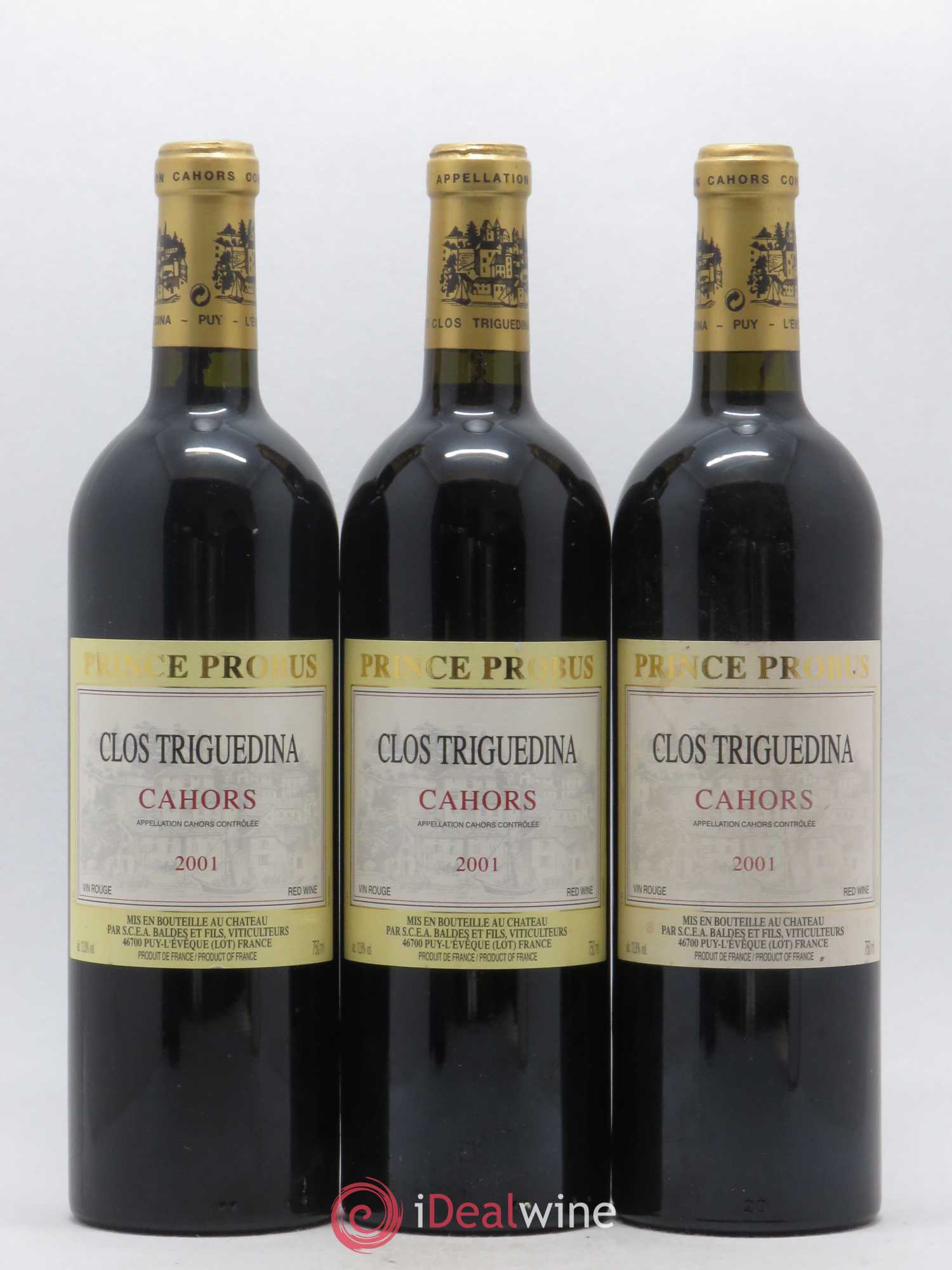 Cahors Clos Triguedina Probus Jean-Luc Baldès 2001 - Lot de 6 bouteilles - 2