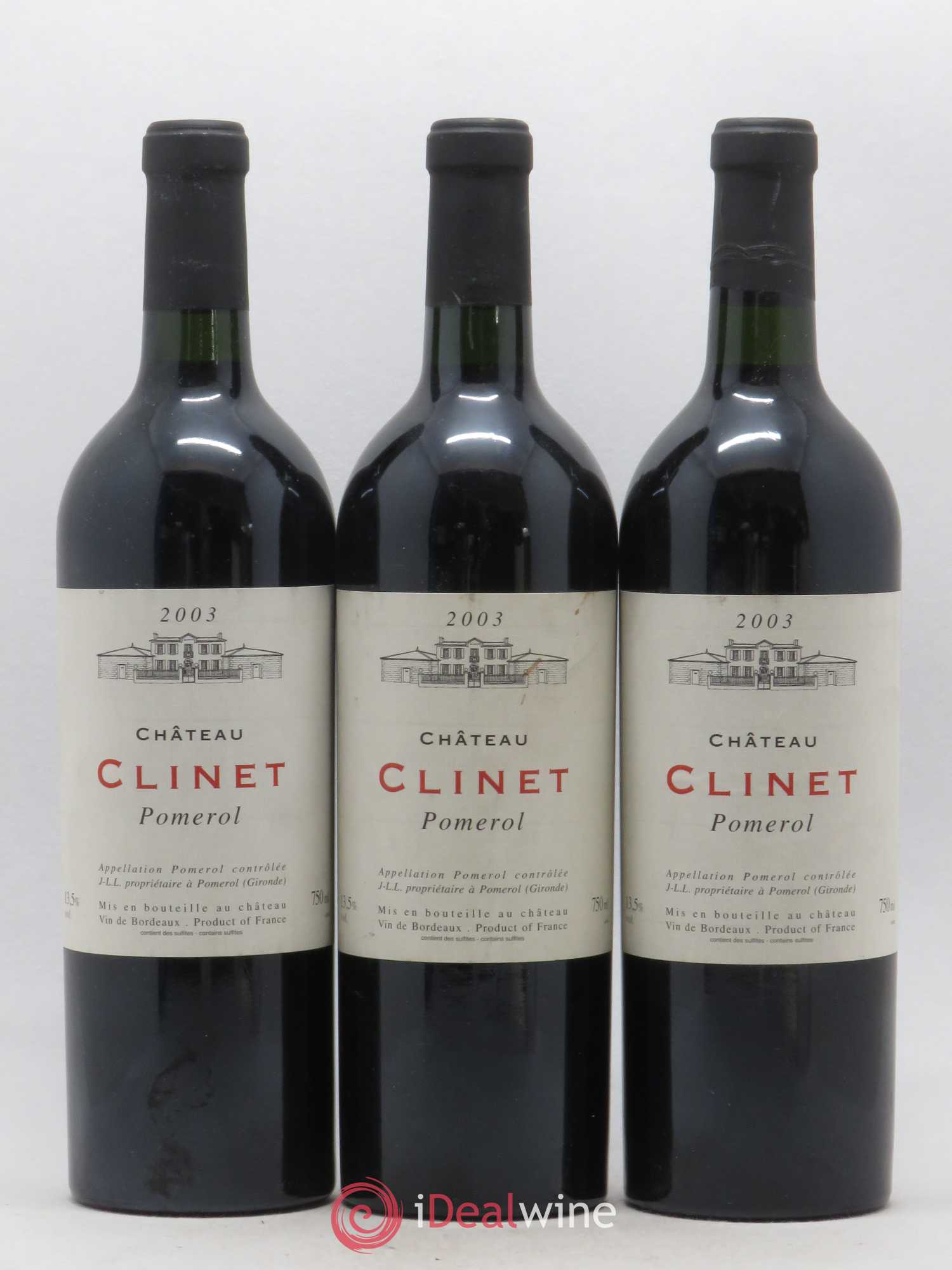 Château Clinet 2003 - Posten von 3 Flaschen - 0