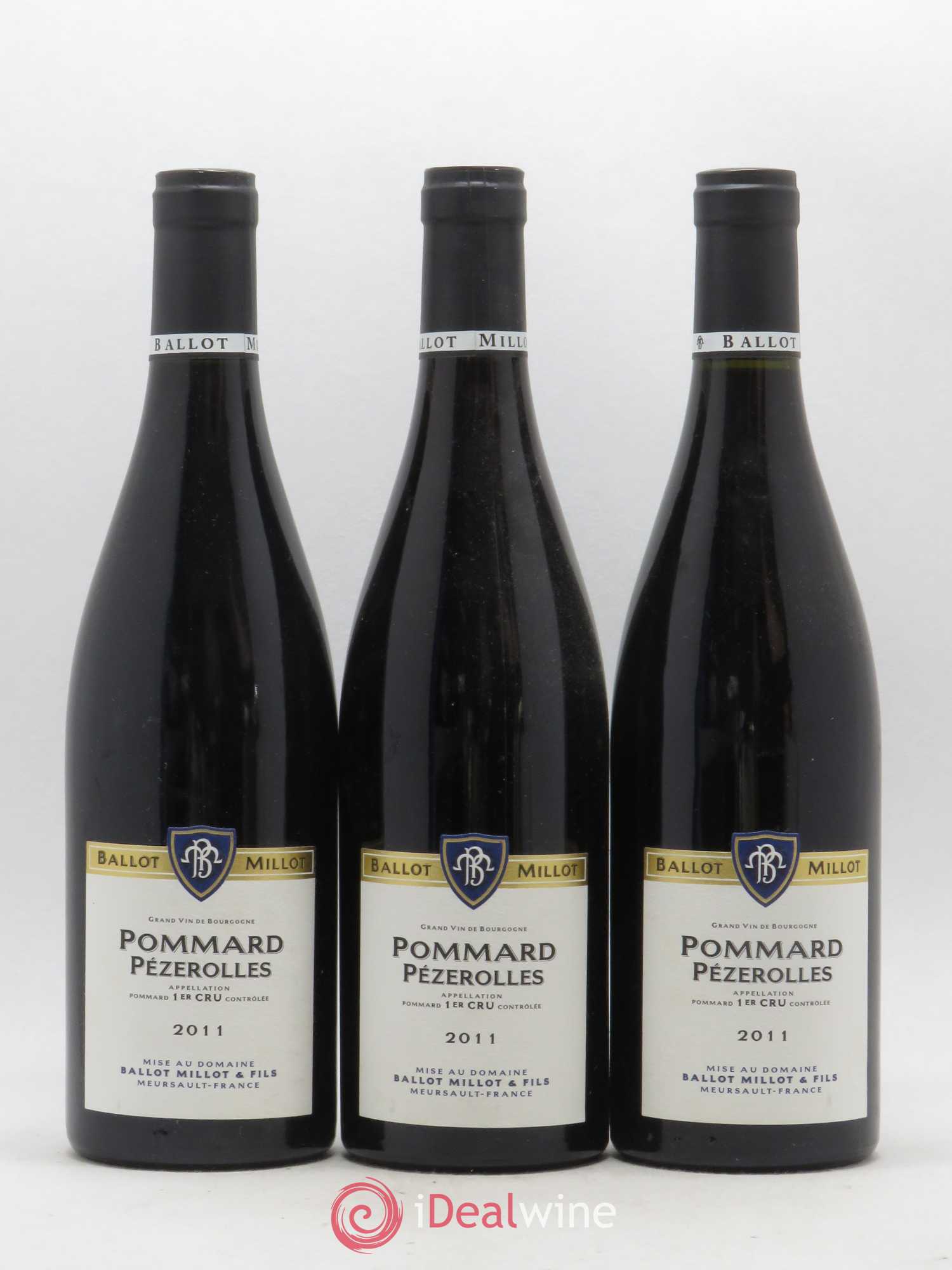 Pommard 1er Cru Pezerolles Ballot Millot 2011 - Posten von 3 Flaschen - 0