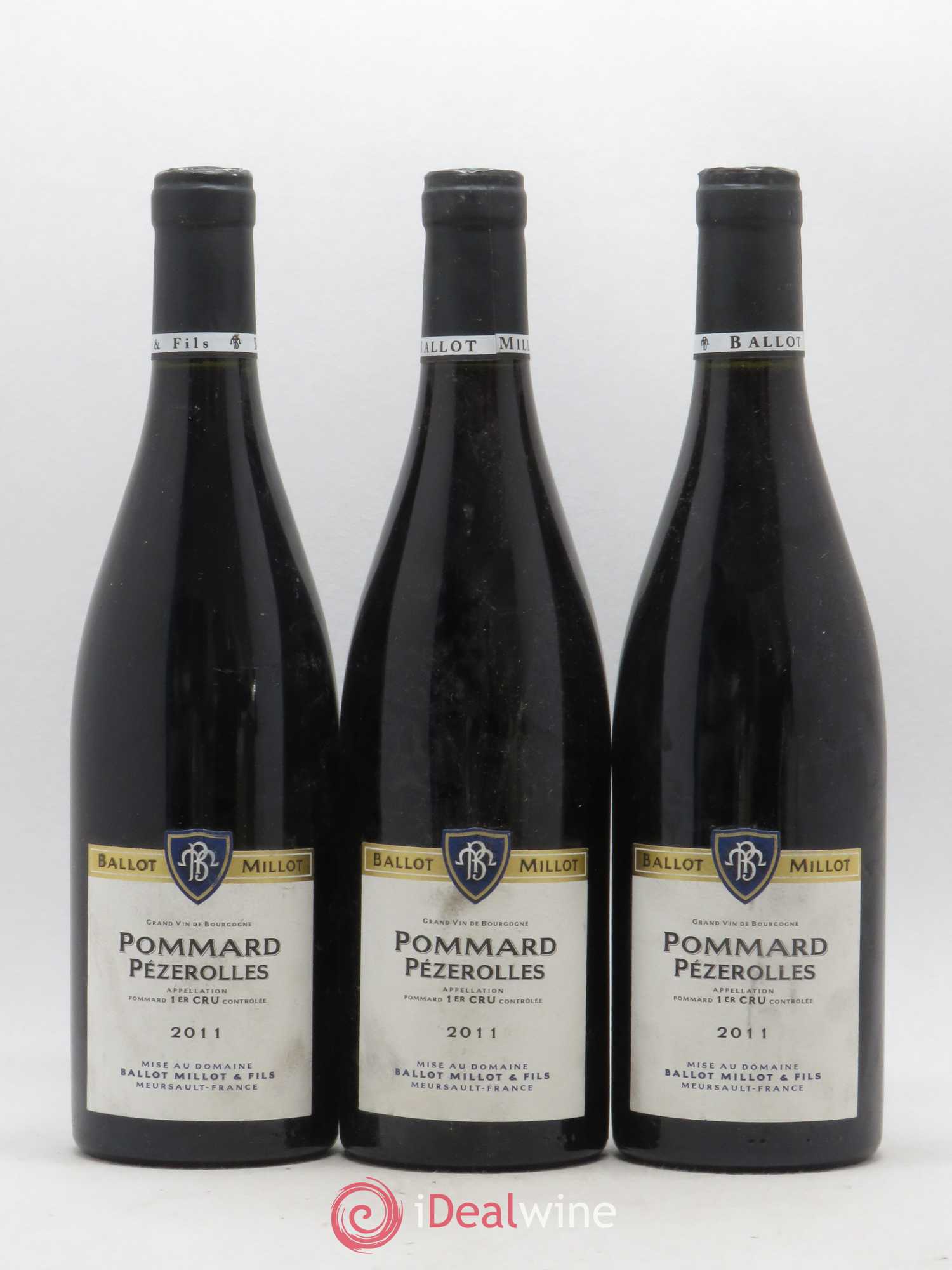 Pommard 1er Cru Pezerolles Ballot Millot 2011 - Posten von 3 Flaschen - 0