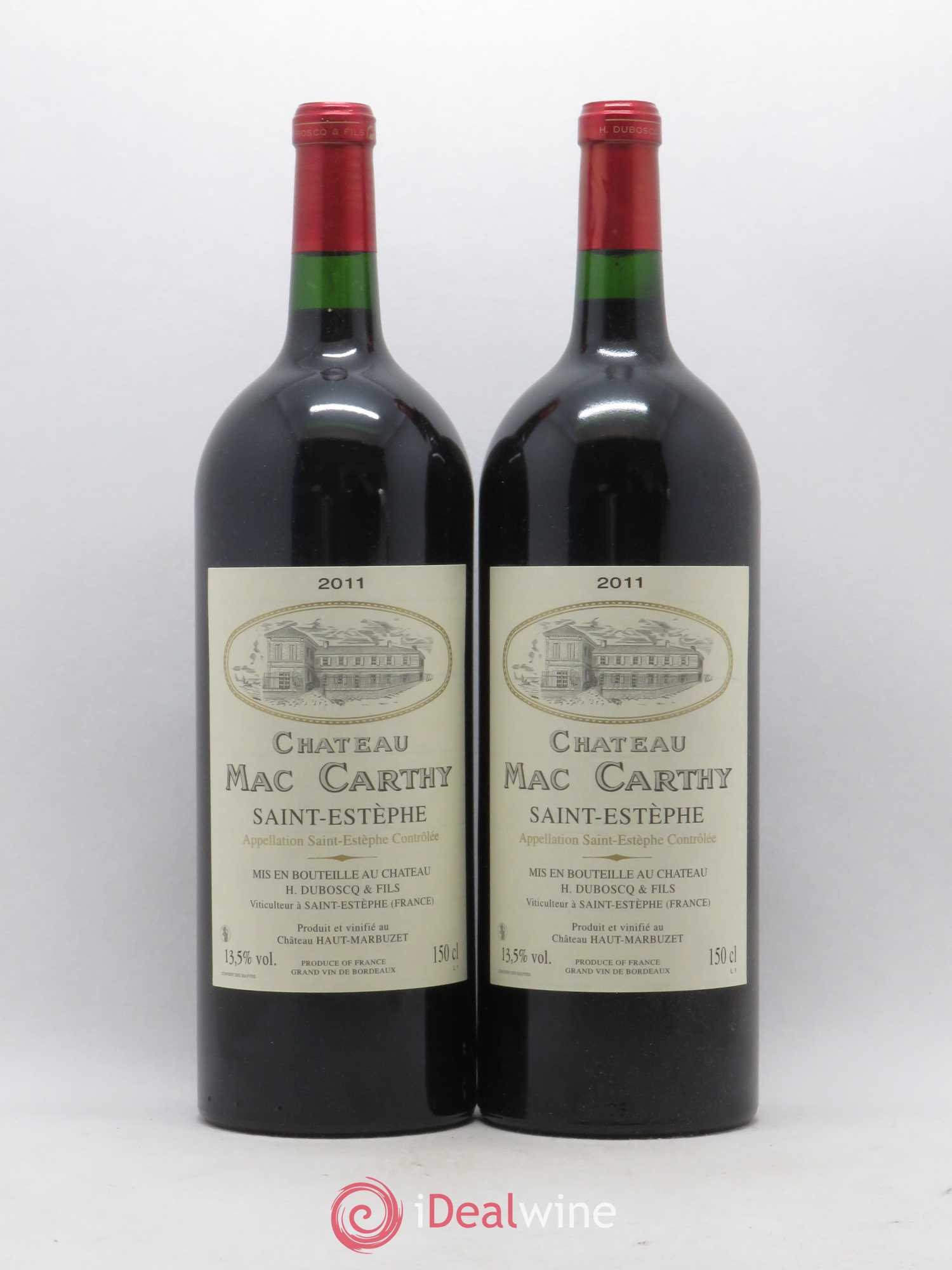 Saint-Estèphe Château Mac Carthy 2011 - Lot de 2 magnums - 0