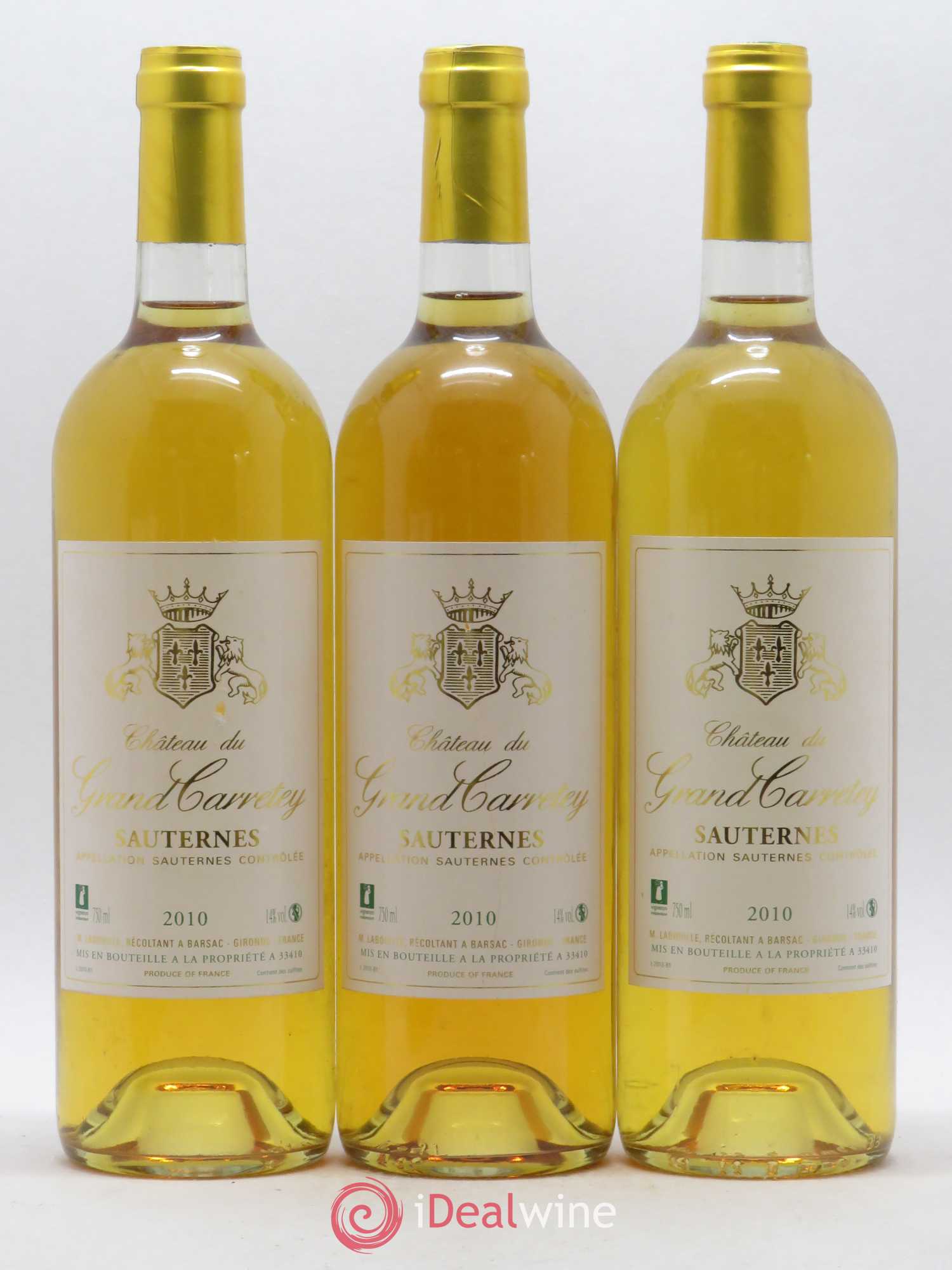 Sauternes Château du Grand Carretey 2010 - Lot de 6 bouteilles - 2
