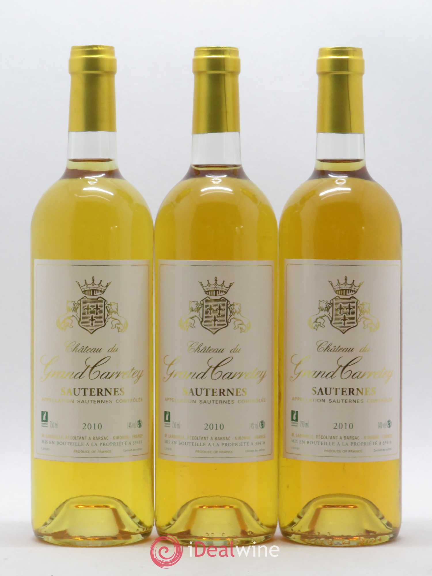 Sauternes Château du Grand Carretey 2010 - Lotto di 6 bottiglie - 2