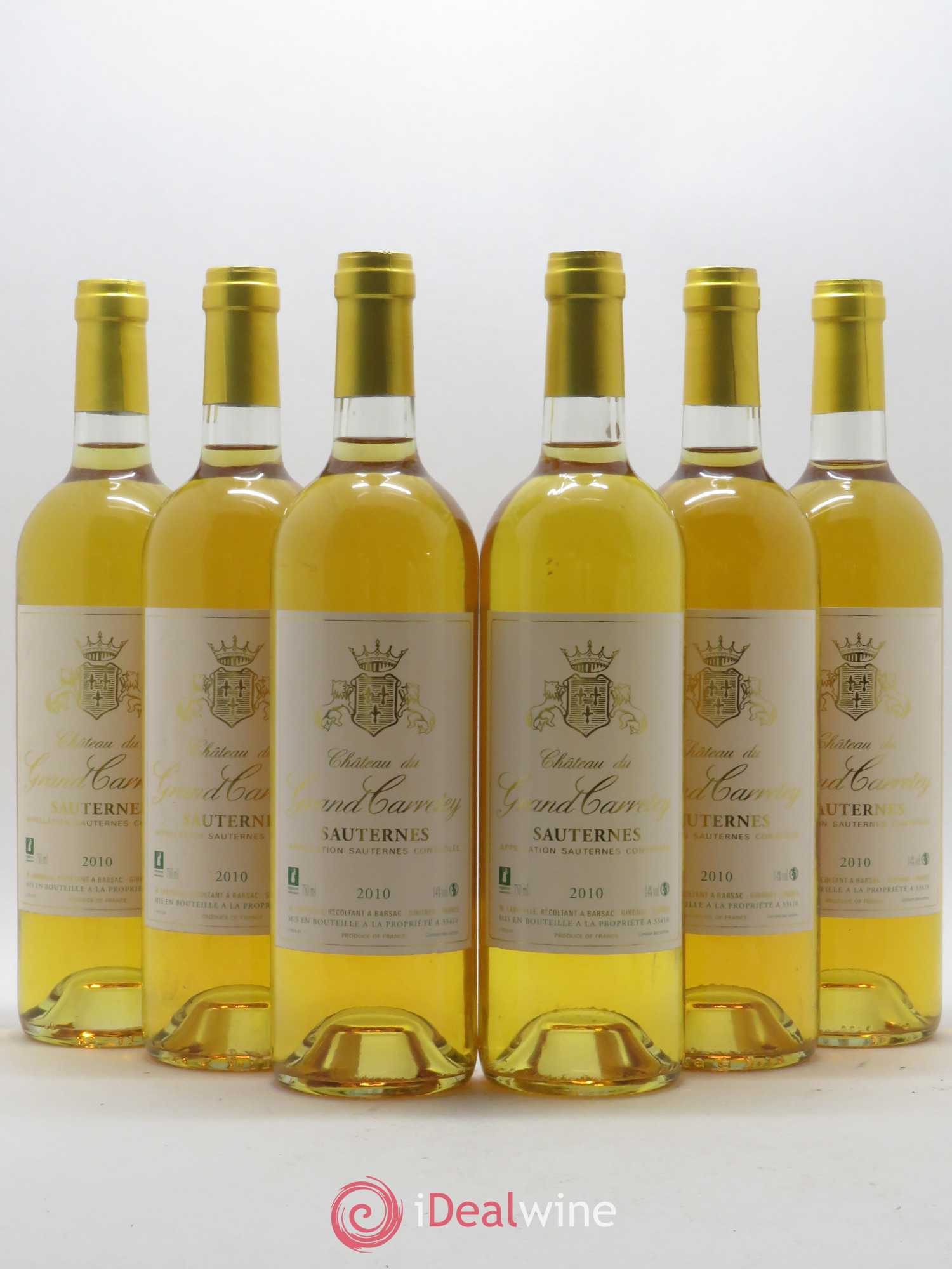 Sauternes Château du Grand Carretey 2010 - Lotto di 6 bottiglie - 0