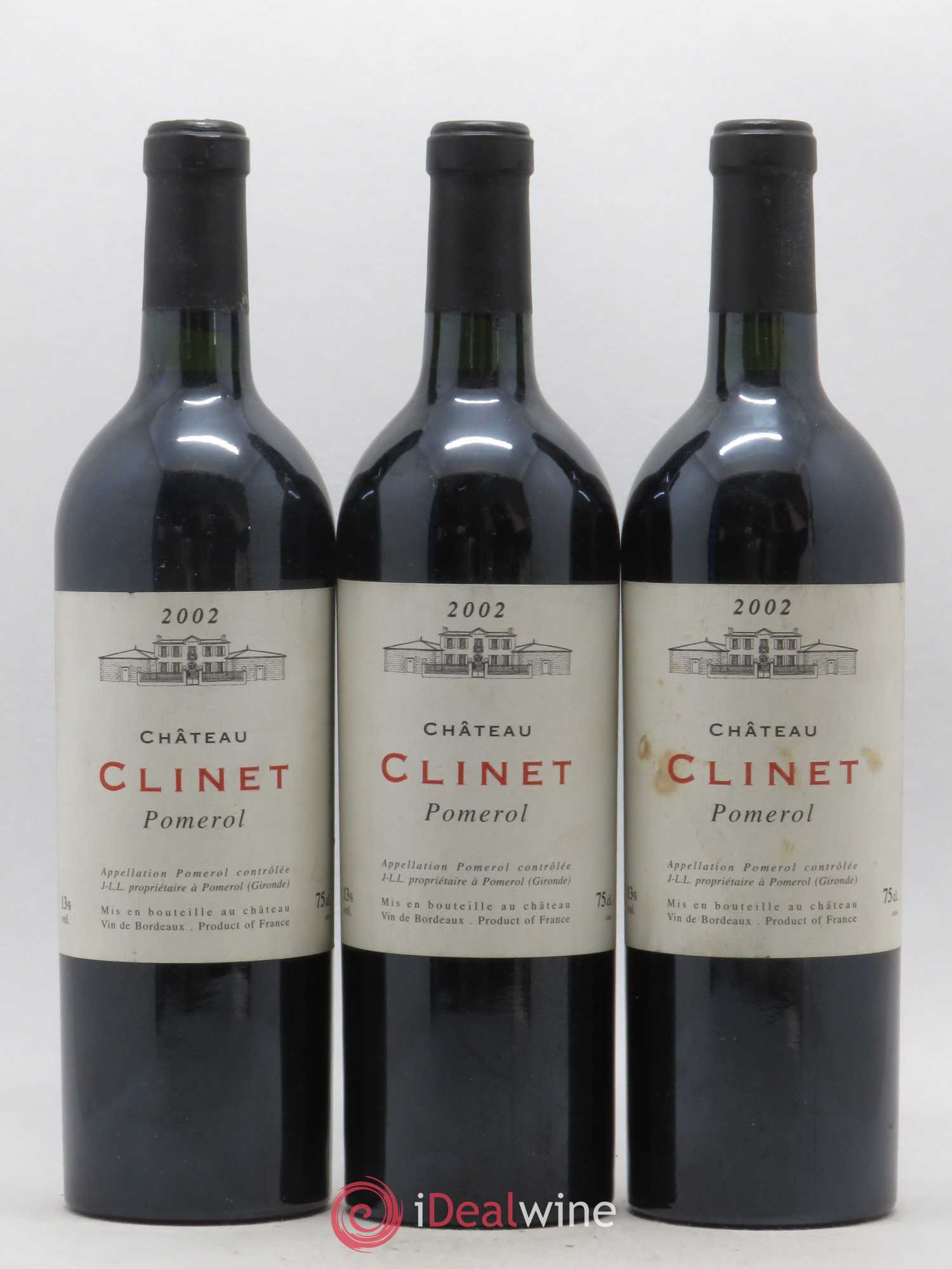 Château Clinet 2002 - Lot de 3 bouteilles - 0
