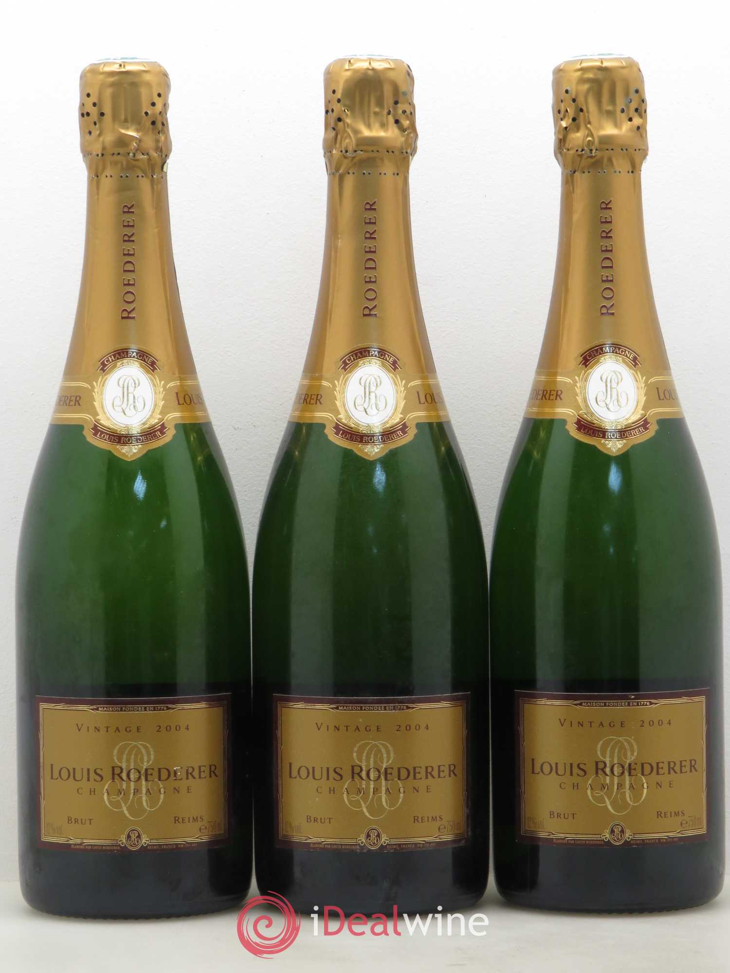 Millésimé Brut Louis Roederer 2004 - Lot de 3 bouteilles - 0