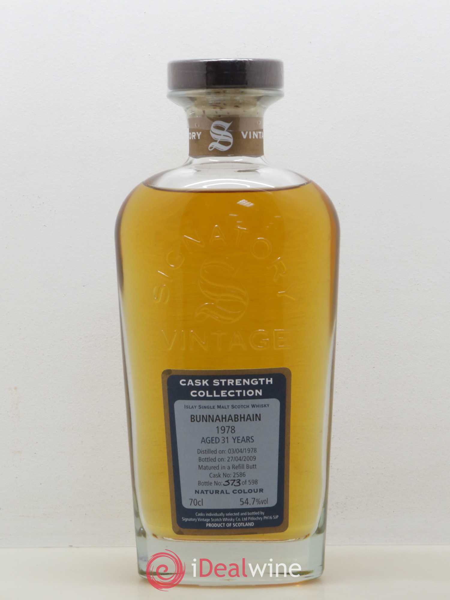 Whisky Signatory Bunnahabhain Single cask 31 ans 1978 - Posten von 1 Flasche - 0
