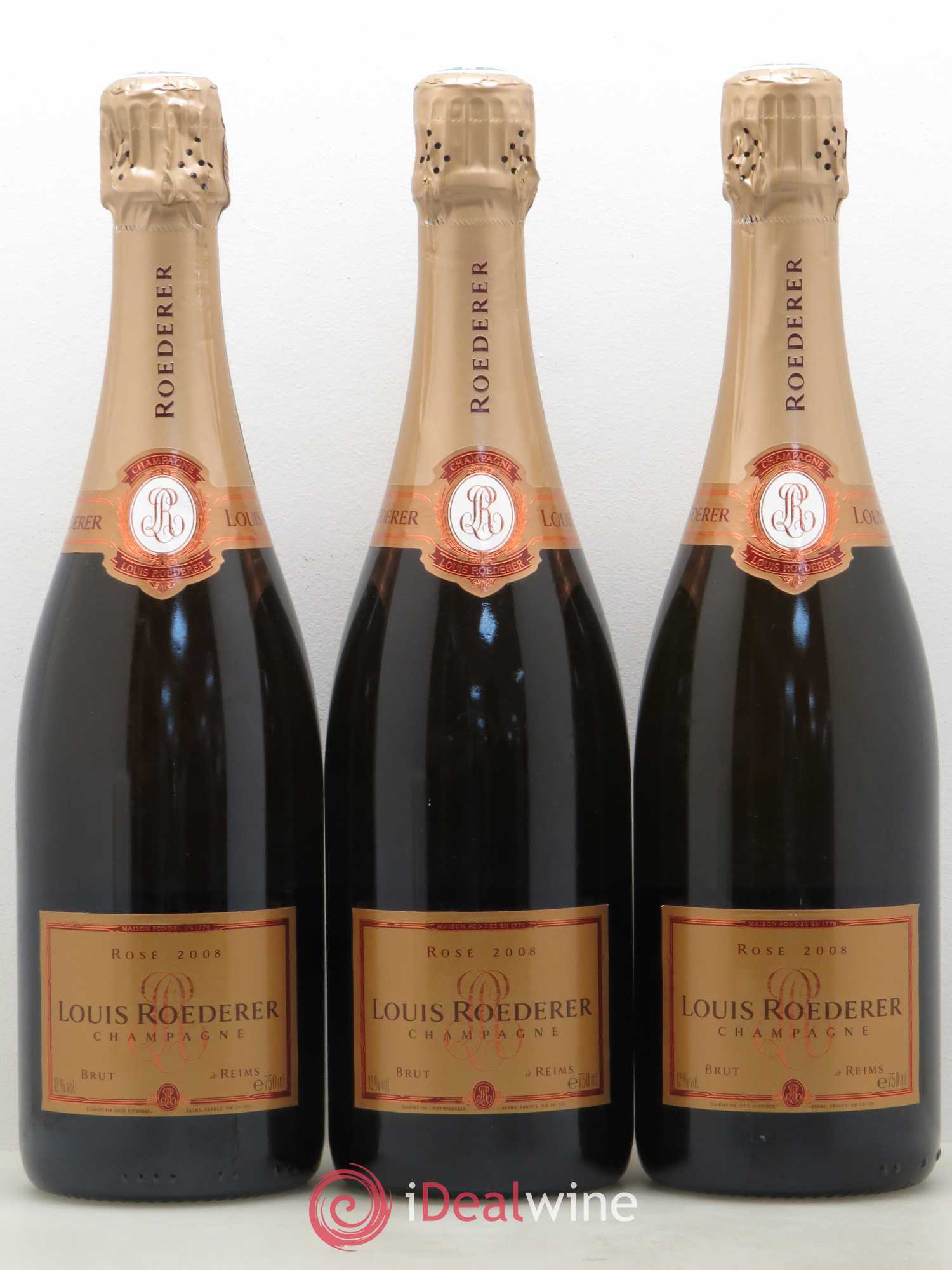 Rosé Brut Louis Roederer 2008 - Lot de 3 bouteilles - 0