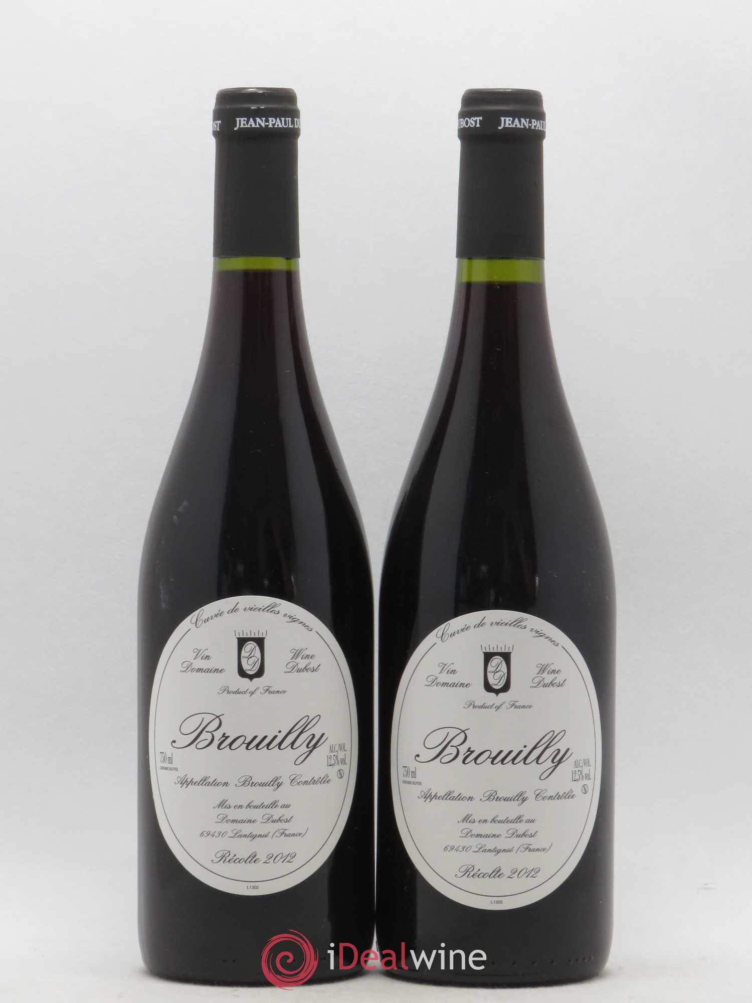 Brouilly Cuvée Vieilles Vignes Domaine Dubost 2012 - Posten von 2 Flaschen - 0