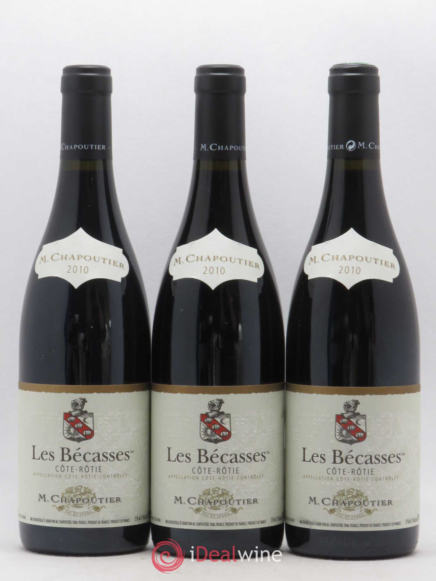 Côte-Rôtie Les Bécasses Chapoutier 2010 - Lot de 3 bouteilles - 0