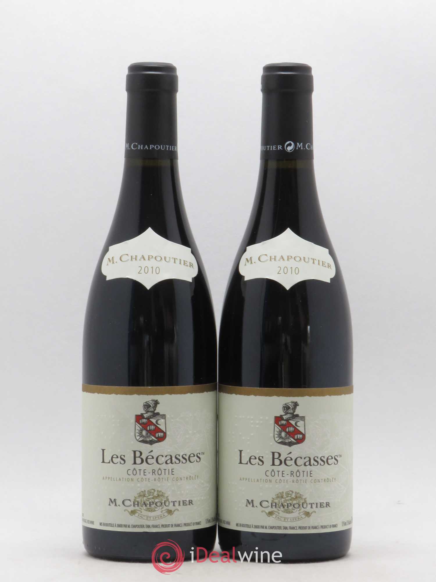 Côte-Rôtie Les Bécasses Chapoutier 2010 - Lot de 2 bouteilles - 0