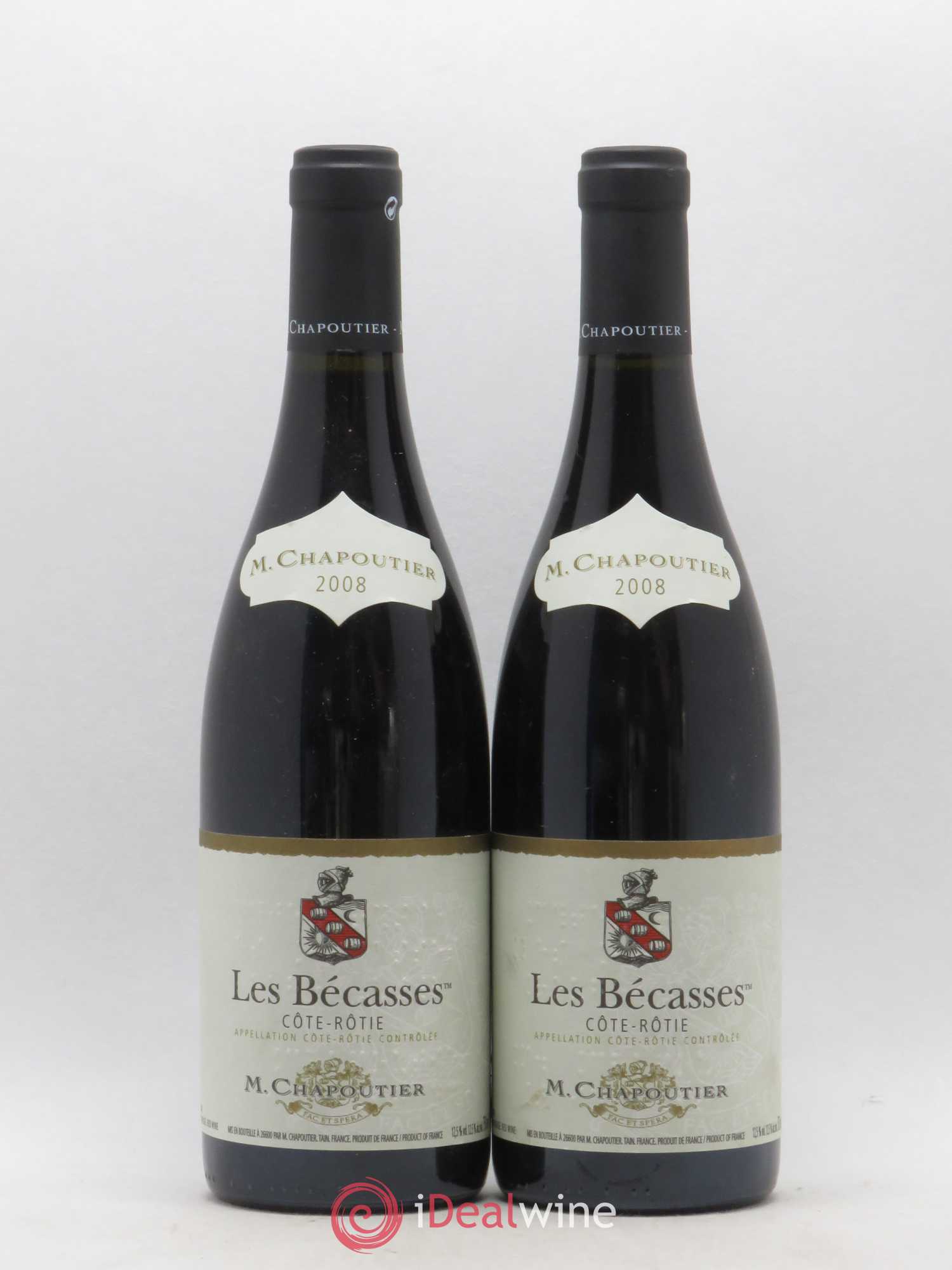Côte-Rôtie Les Bécasses Chapoutier 2008 - Lot de 2 bouteilles - 0