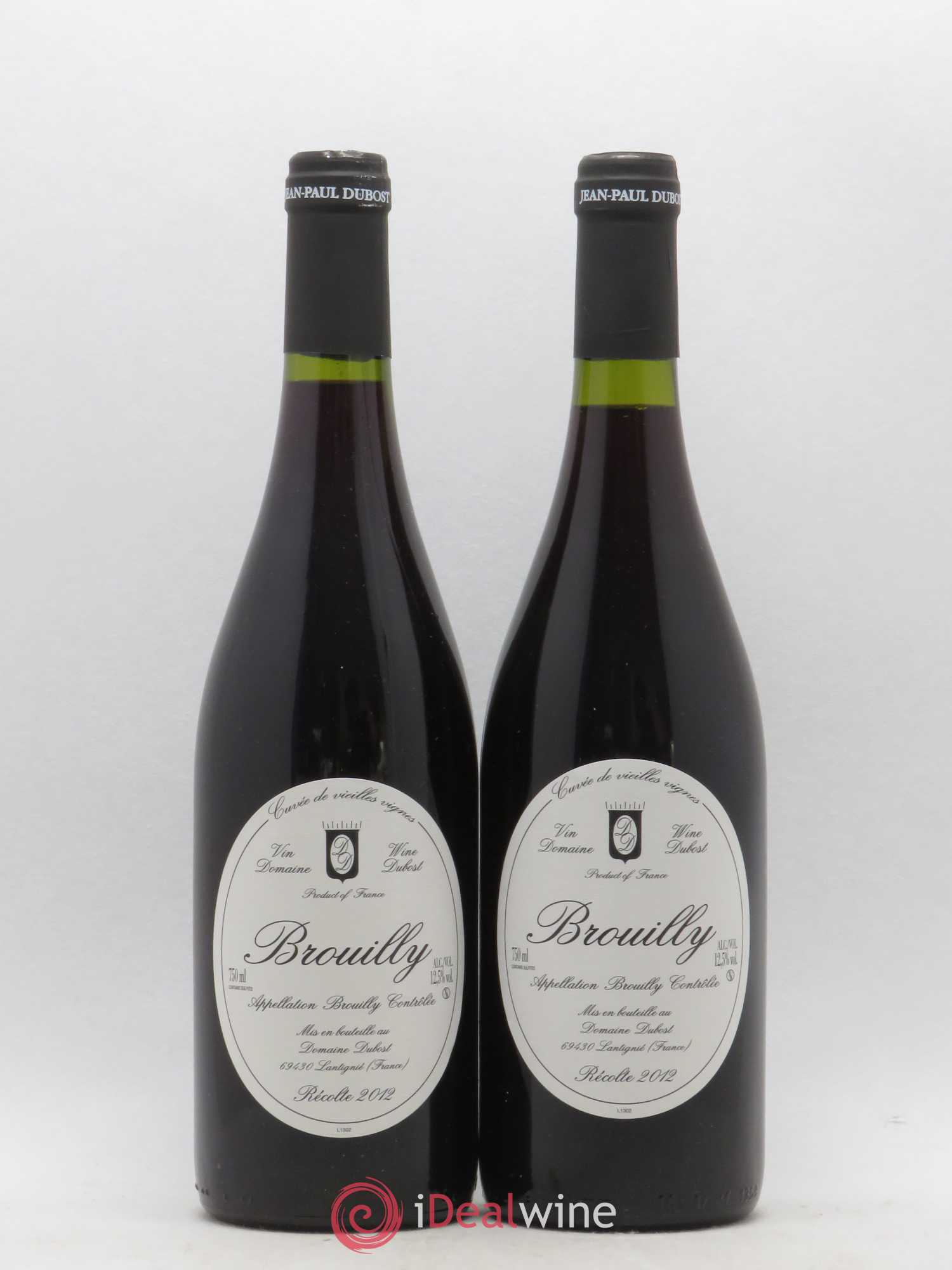 Brouilly Cuvée Vieilles Vignes Domaine Dubost 2012 - Posten von 2 Flaschen - 0