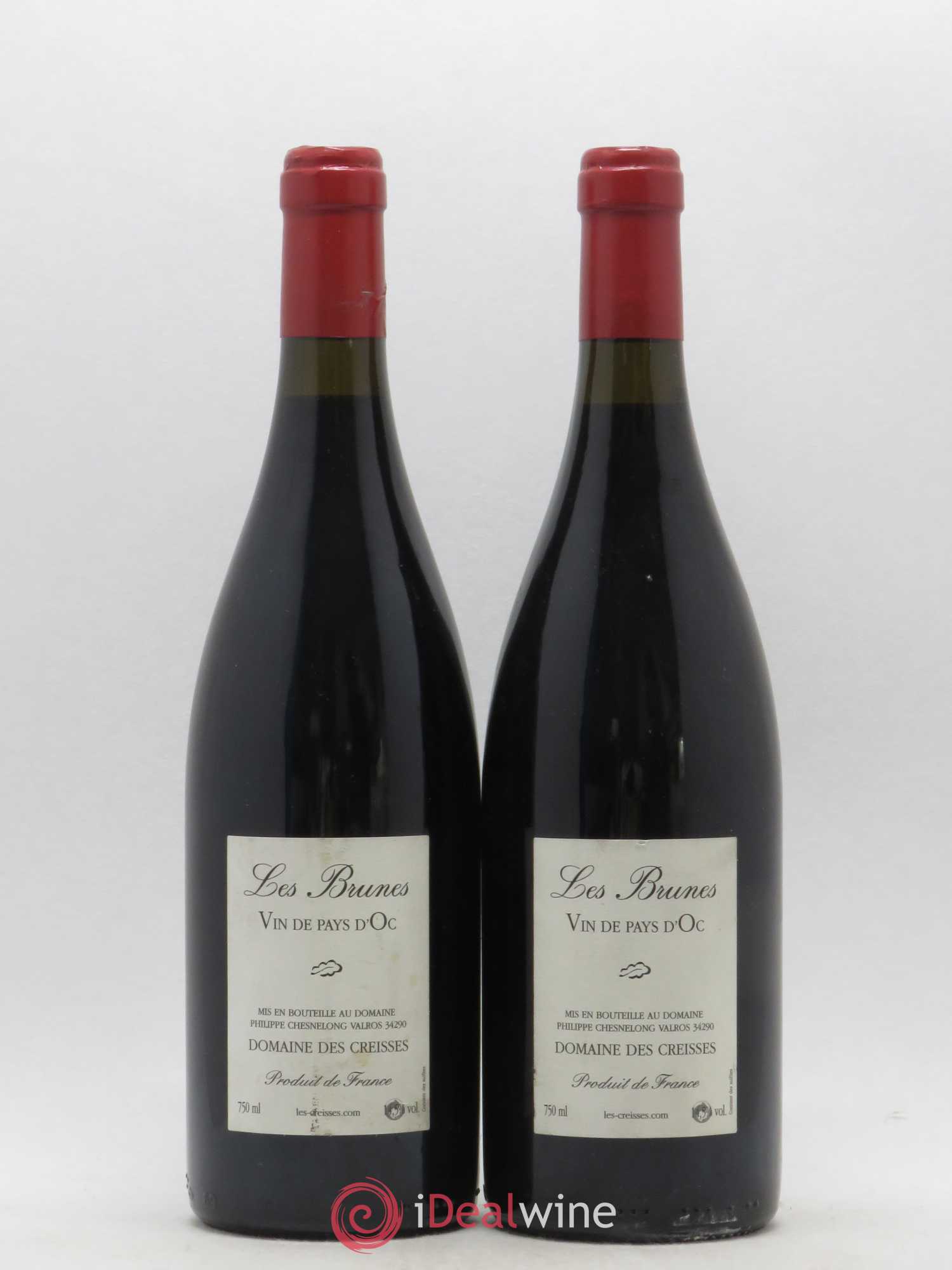 Pays d'Oc Les Brunes Domaine les Creisses 2004 - Posten von 2 Flaschen - 1