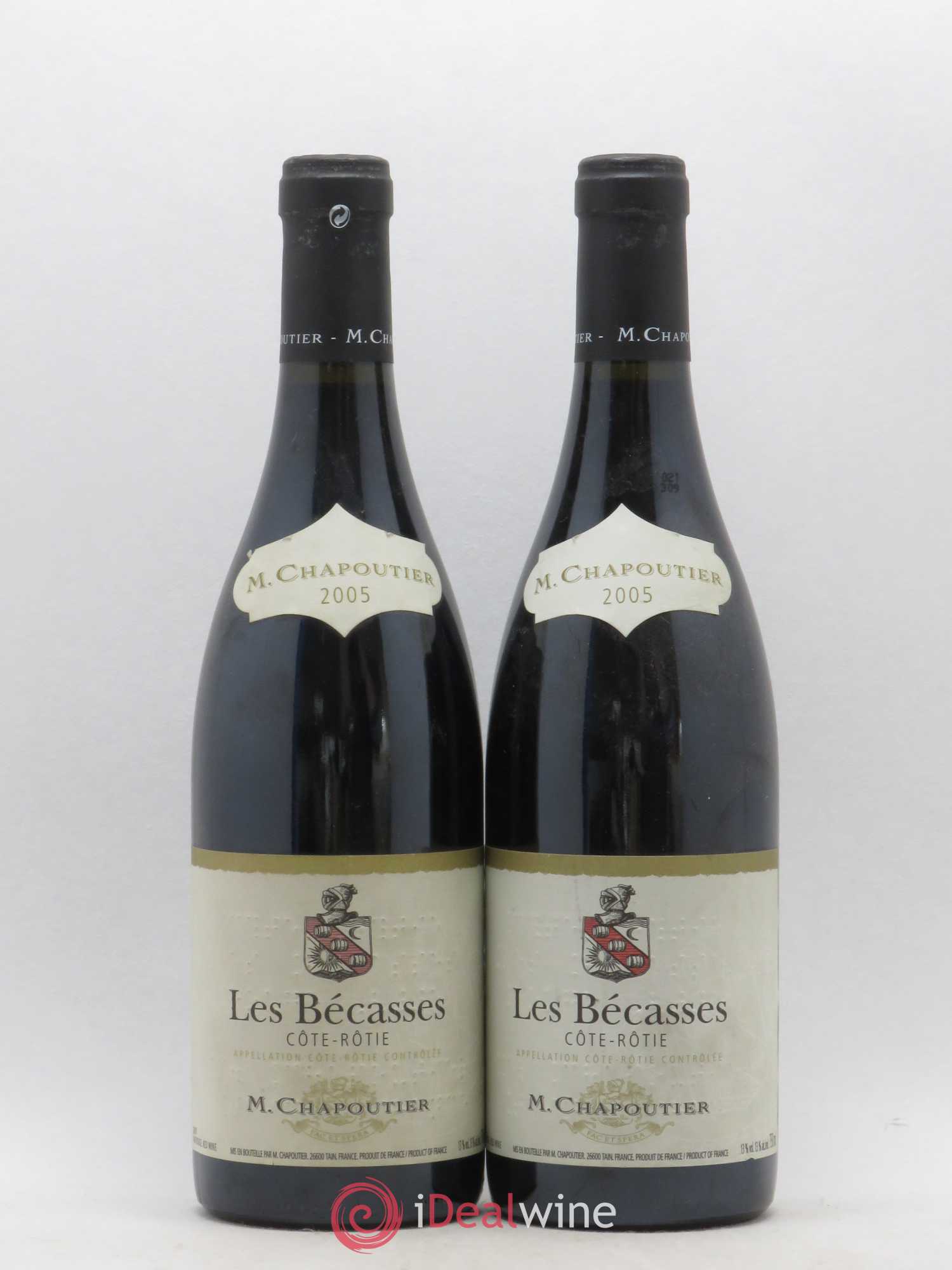 Côte-Rôtie Les Bécasses Chapoutier 2005 - Lot de 2 bouteilles - 0