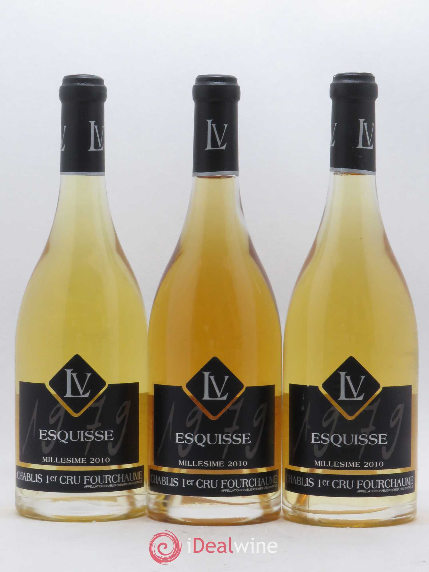 Chablis 1er Cru Fourchaume Esquisse Yvon Et Laurent Vocoret 2010 - Posten von 3 Flaschen - 0