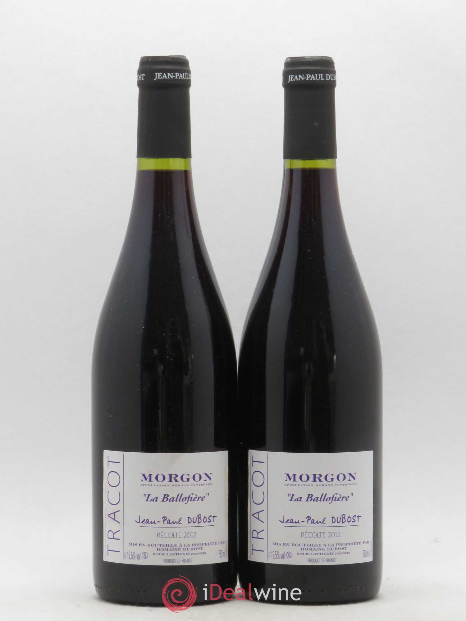 Morgon La Ballofière Domaine Jean-Paul Dubost 2012 - Lot de 2 bouteilles - 0