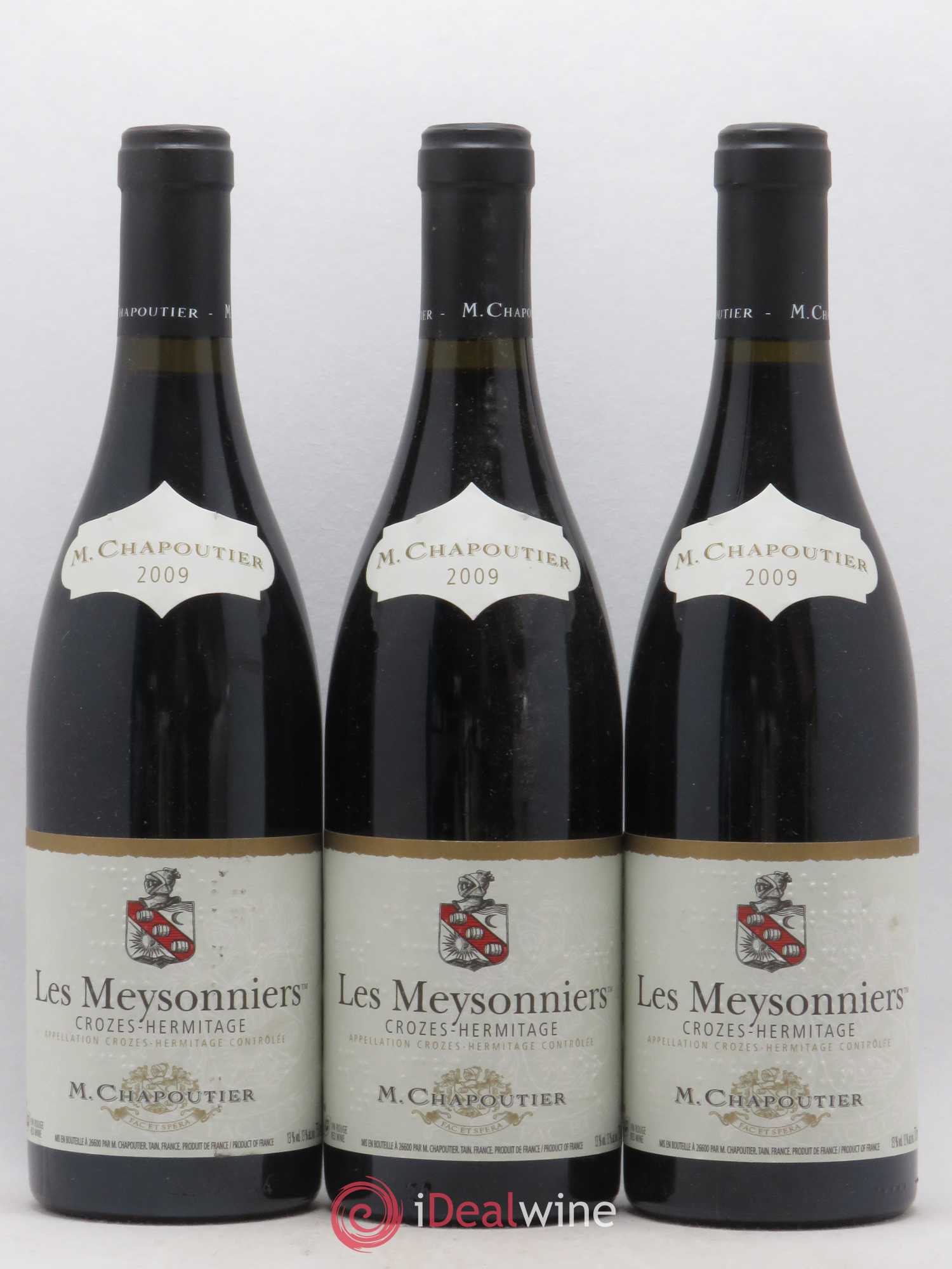 Crozes-Hermitage Les Meysonniers Chapoutier 2009 - Lot de 3 bouteilles - 0