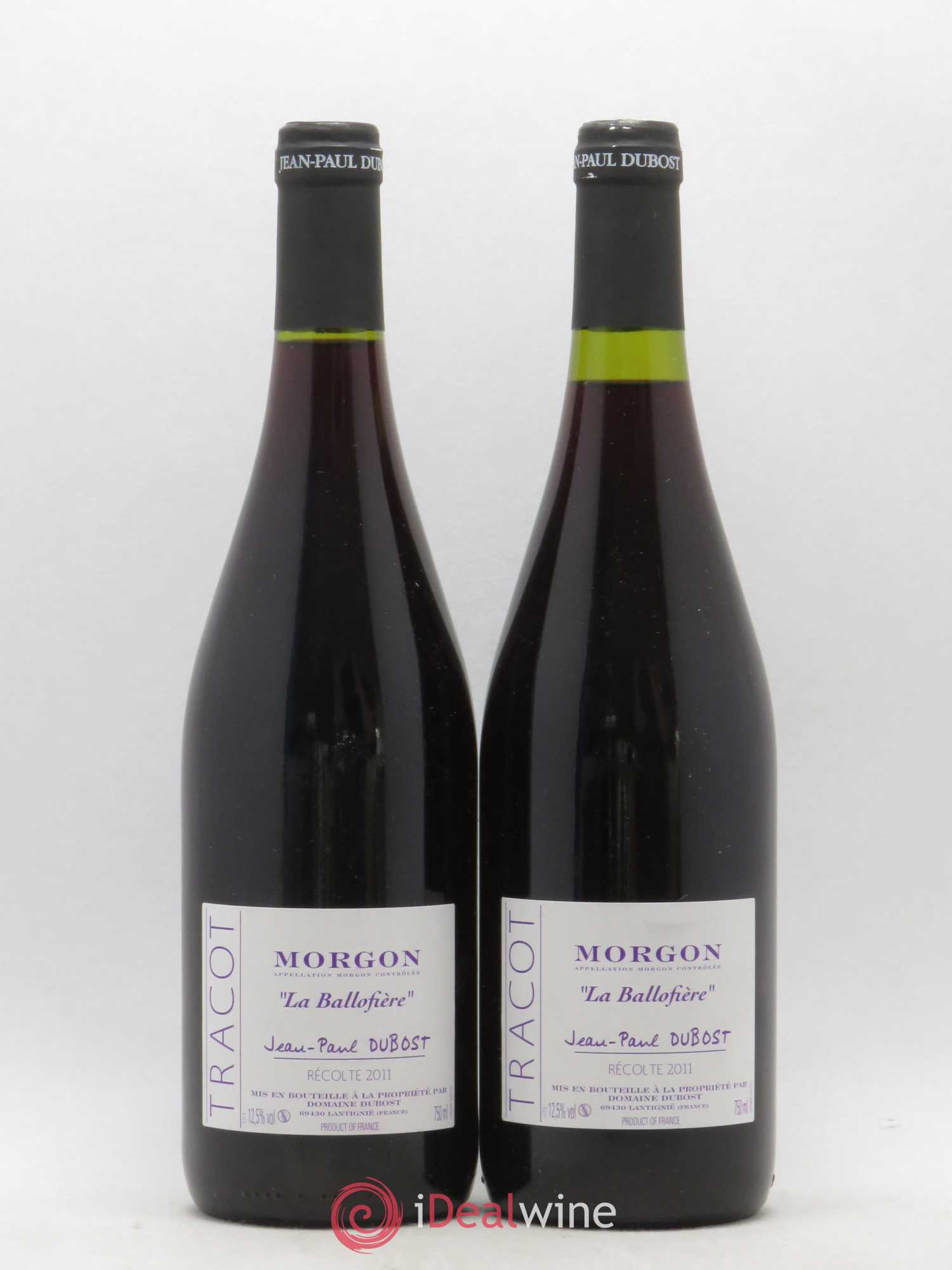 Morgon La Ballofière Domaine Jean-Paul Dubost 2011 - Lot de 2 bouteilles - 0