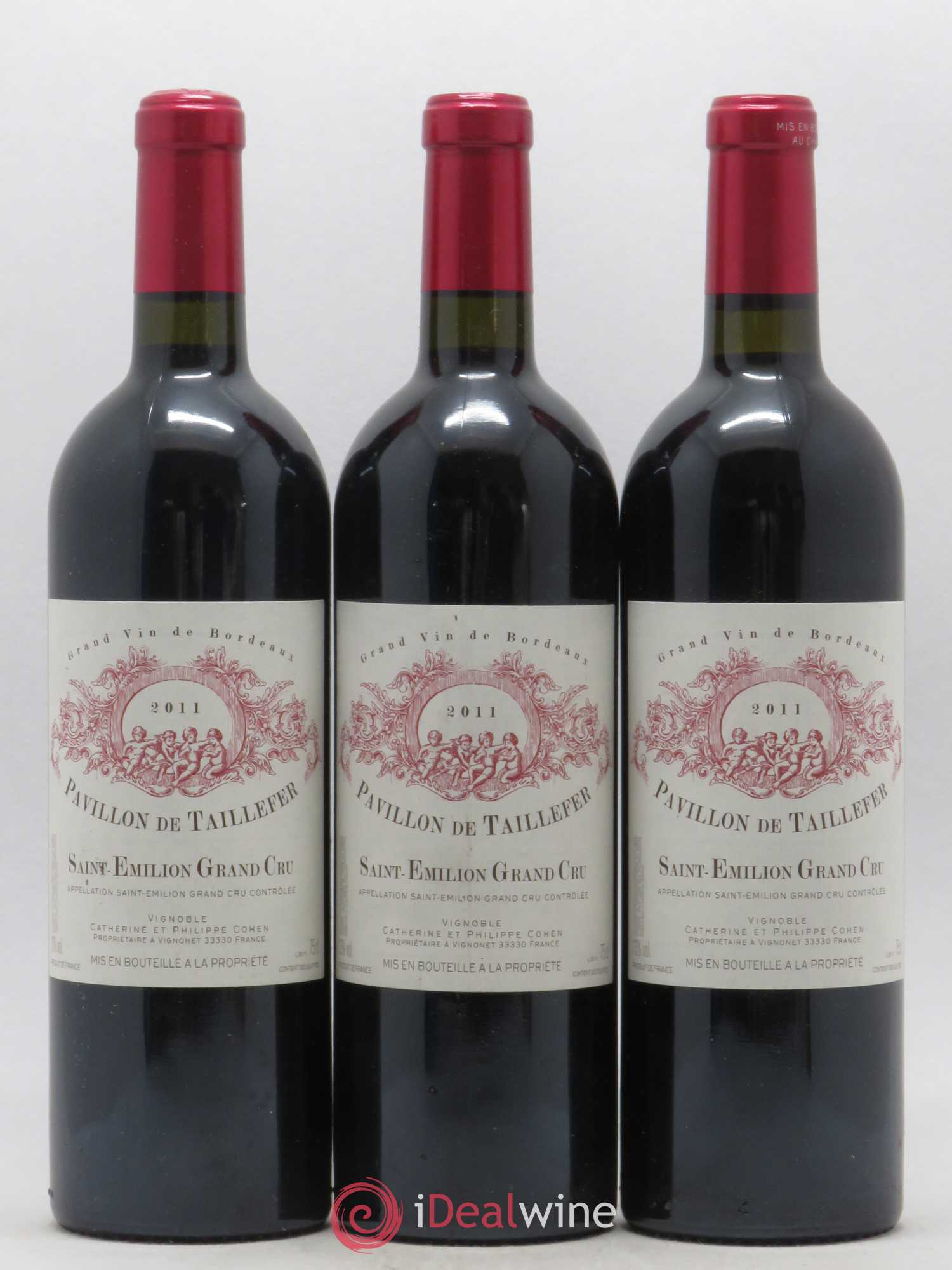 Saint-Émilion Grand Cru Pavillon De Taillefer 2011 - Posten von 3 Flaschen - 0