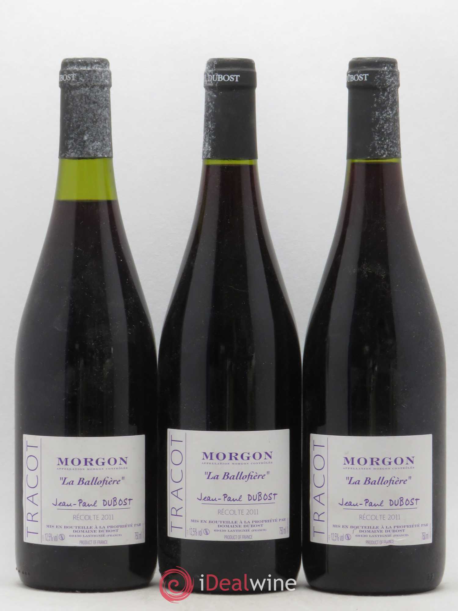 Morgon La Ballofière Domaine Jean-Paul Dubost 2011 - Lot de 3 bouteilles - 0