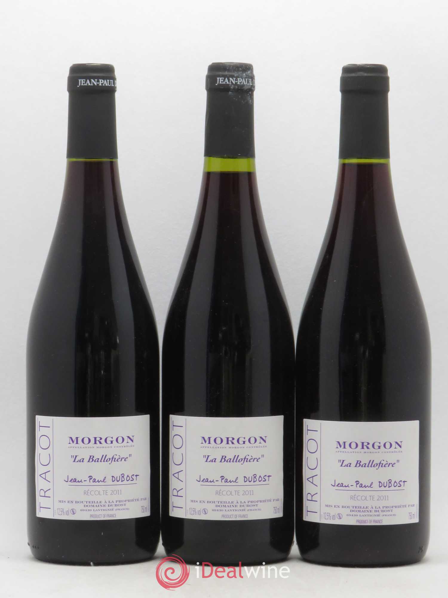 Morgon La Ballofière Domaine Jean-Paul Dubost 2011 - Lot de 3 bouteilles - 0