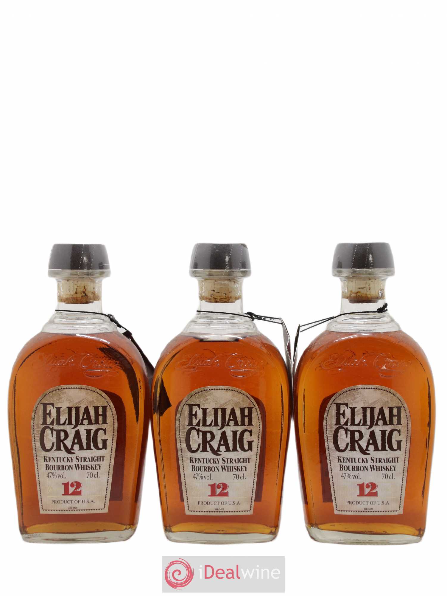 Elijah Craig 12 years Of. Perfection Takes Time - Lot de 3 bouteilles - 0