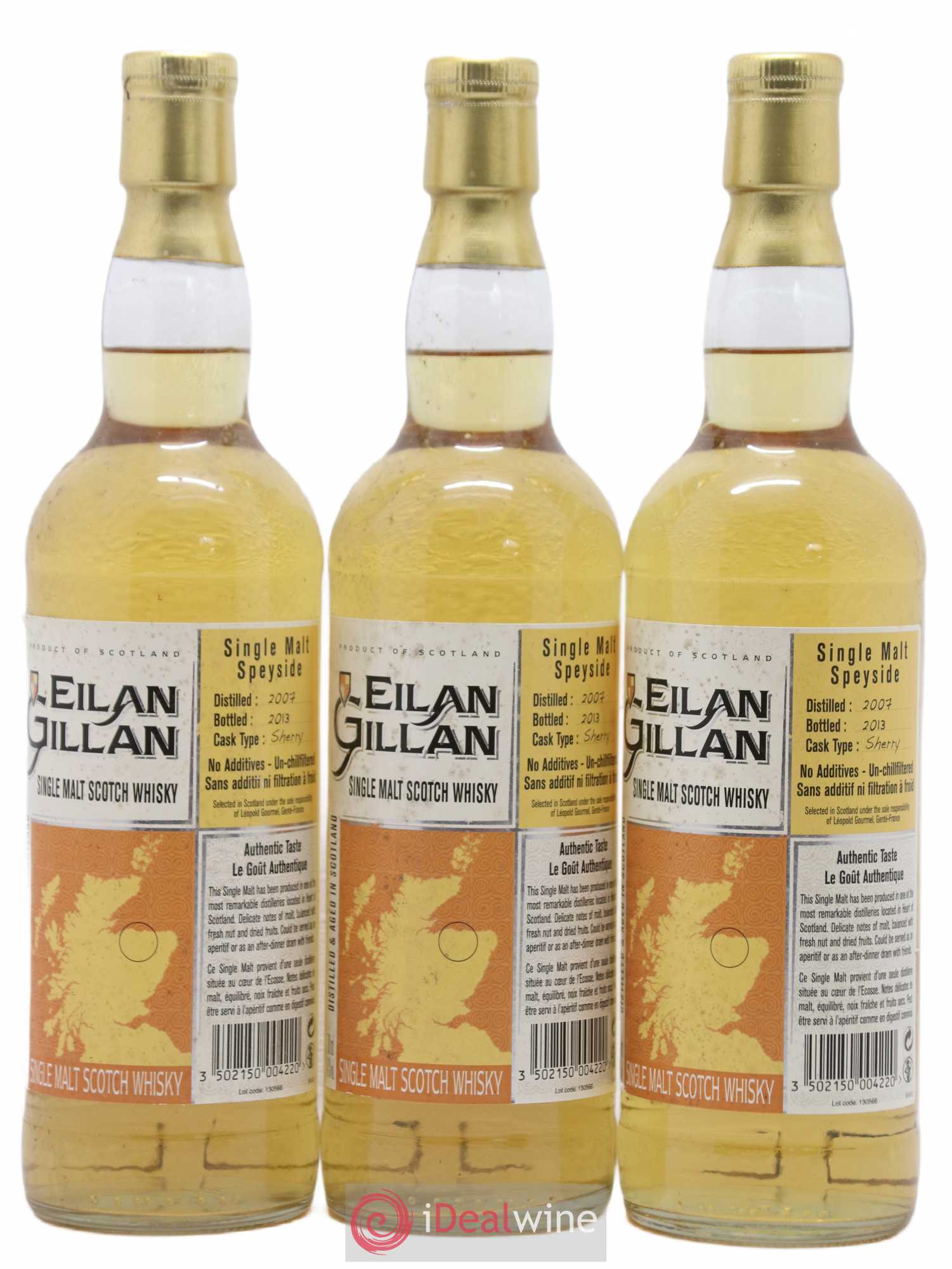 Whisky Eilan Gillan Single Malt 2007 - Posten von 3 Flaschen - 0