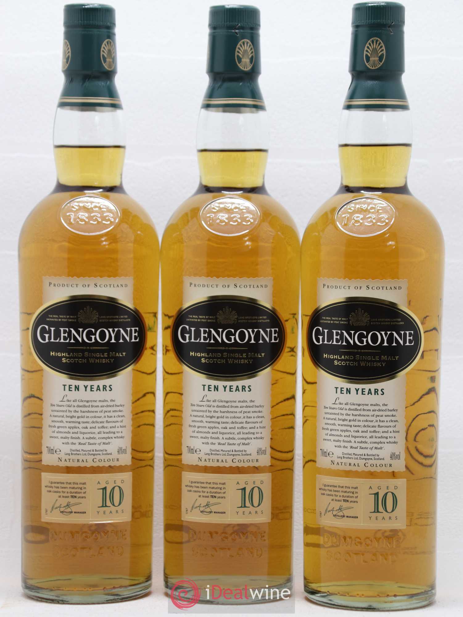 Whisky Edrington Glengoyne Single Malt 10 ans Art of Glengoyne Special - Posten von 3 Flaschen - 1