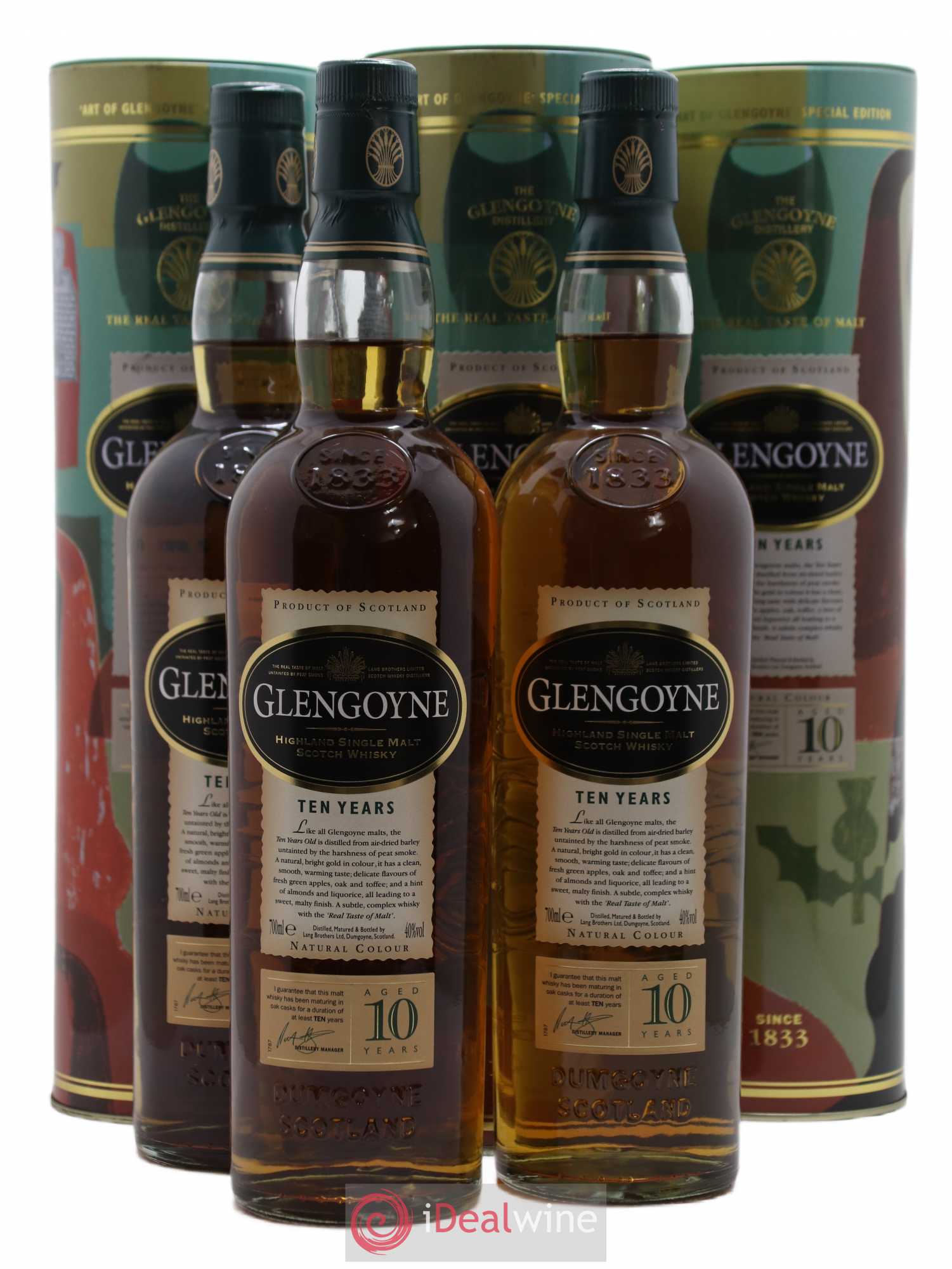 Whisky Edrington Glengoyne Single Malt 10 ans Art of Glengoyne Special - Posten von 3 Flaschen - 0