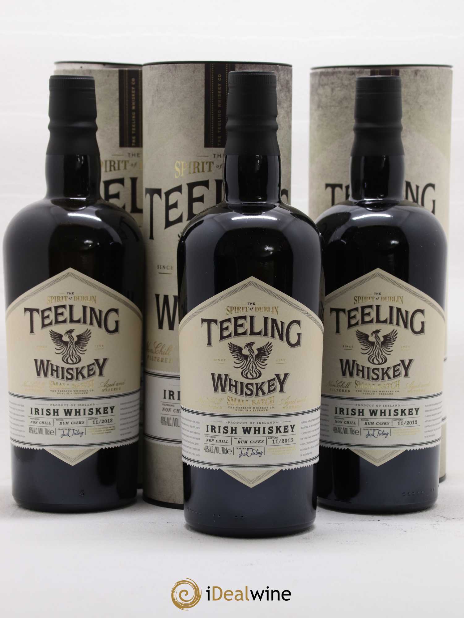 Whisky Teeling Small Batch bottled 11/2013 filtering non chill Rum casks - Posten von 3 Flaschen - 0