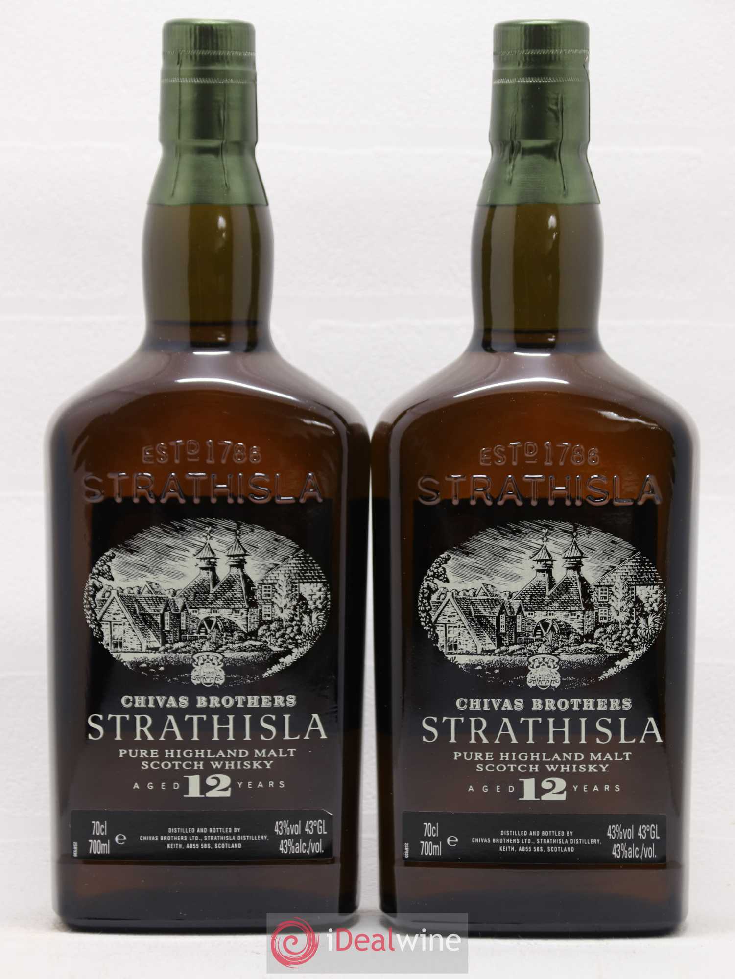 Whisky Strahisla Chivas Brothers Pure Highland Malt Scotch Whisky 12 ans - Posten von 2 Flaschen - 1