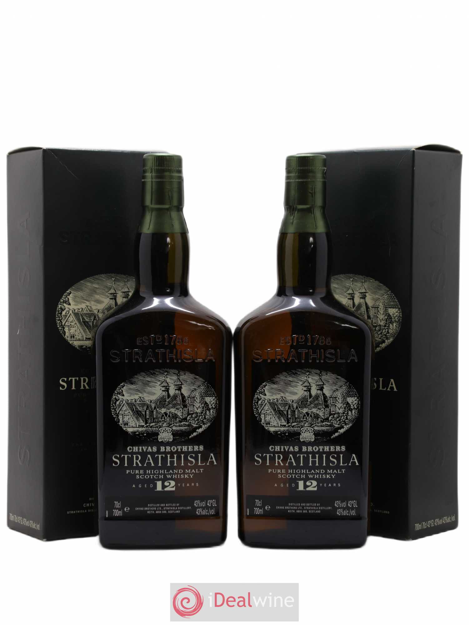 Whisky Strahisla Chivas Brothers Pure Highland Malt Scotch Whisky 12 ans - Posten von 2 Flaschen - 0