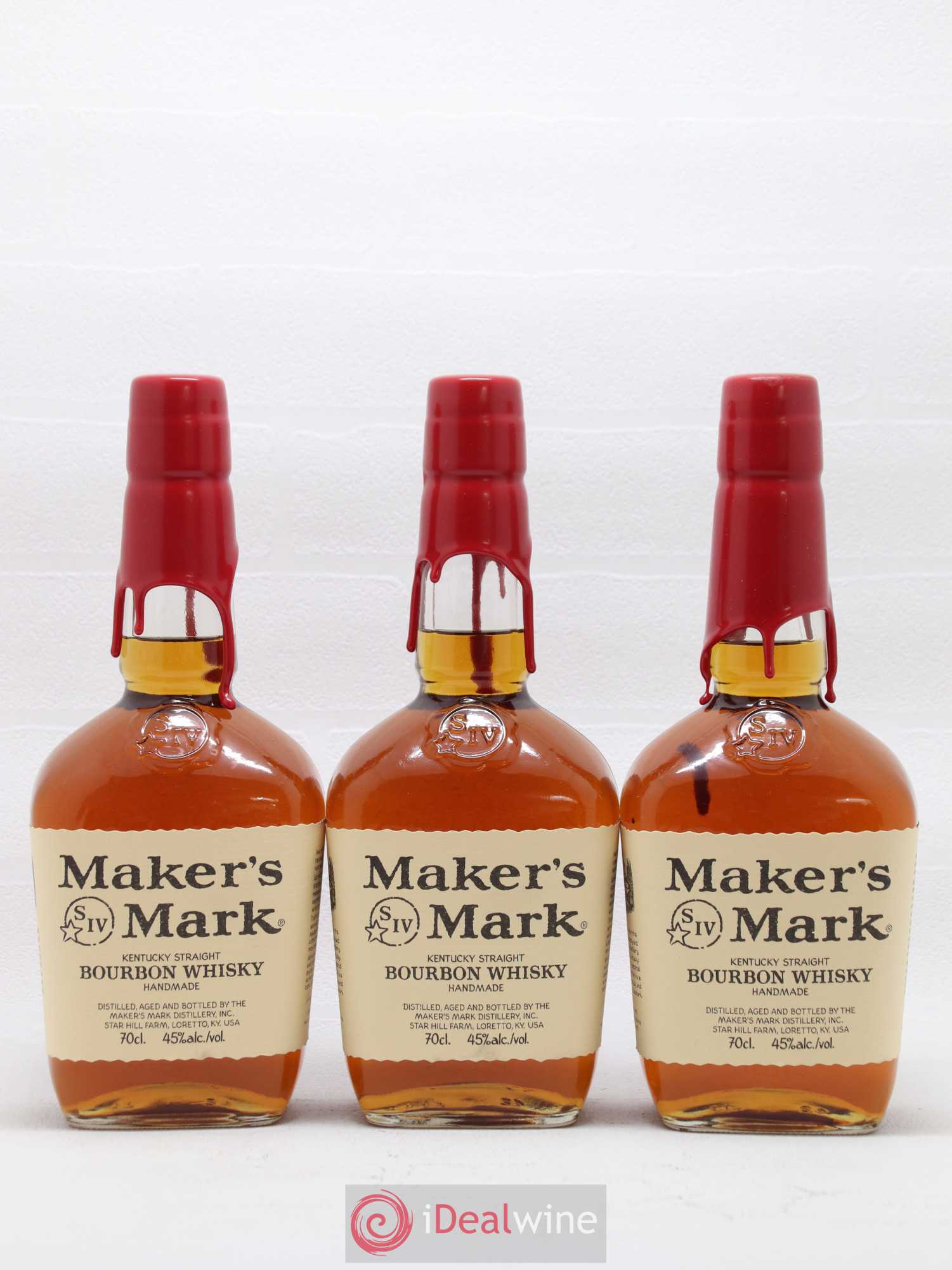 Whisky Bourbon Maker's Mark Kentucky Straight USA - Posten von 3 Flaschen - 1