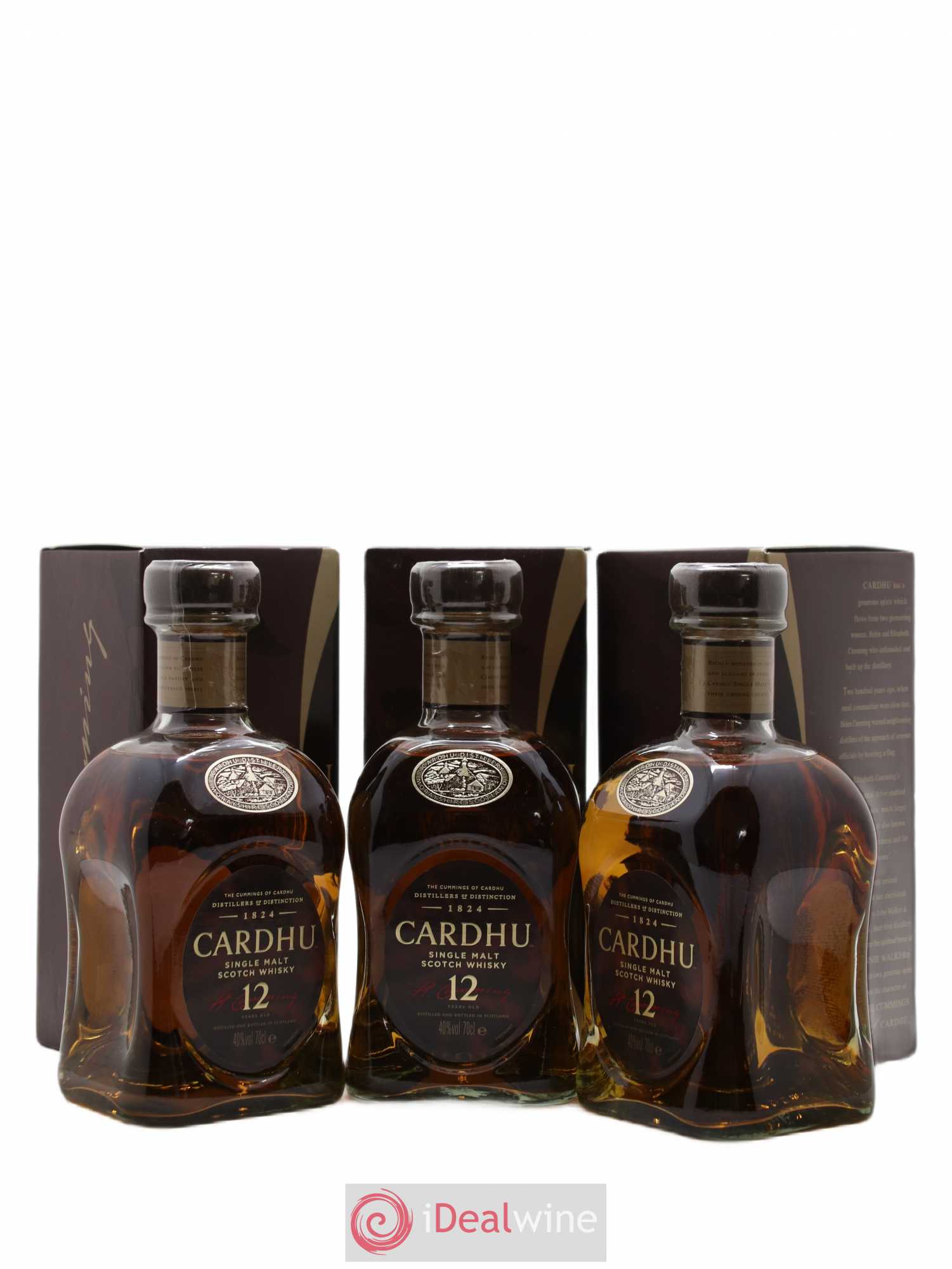Cardhu 12 years Of. - Lot de 3 bouteilles - 0
