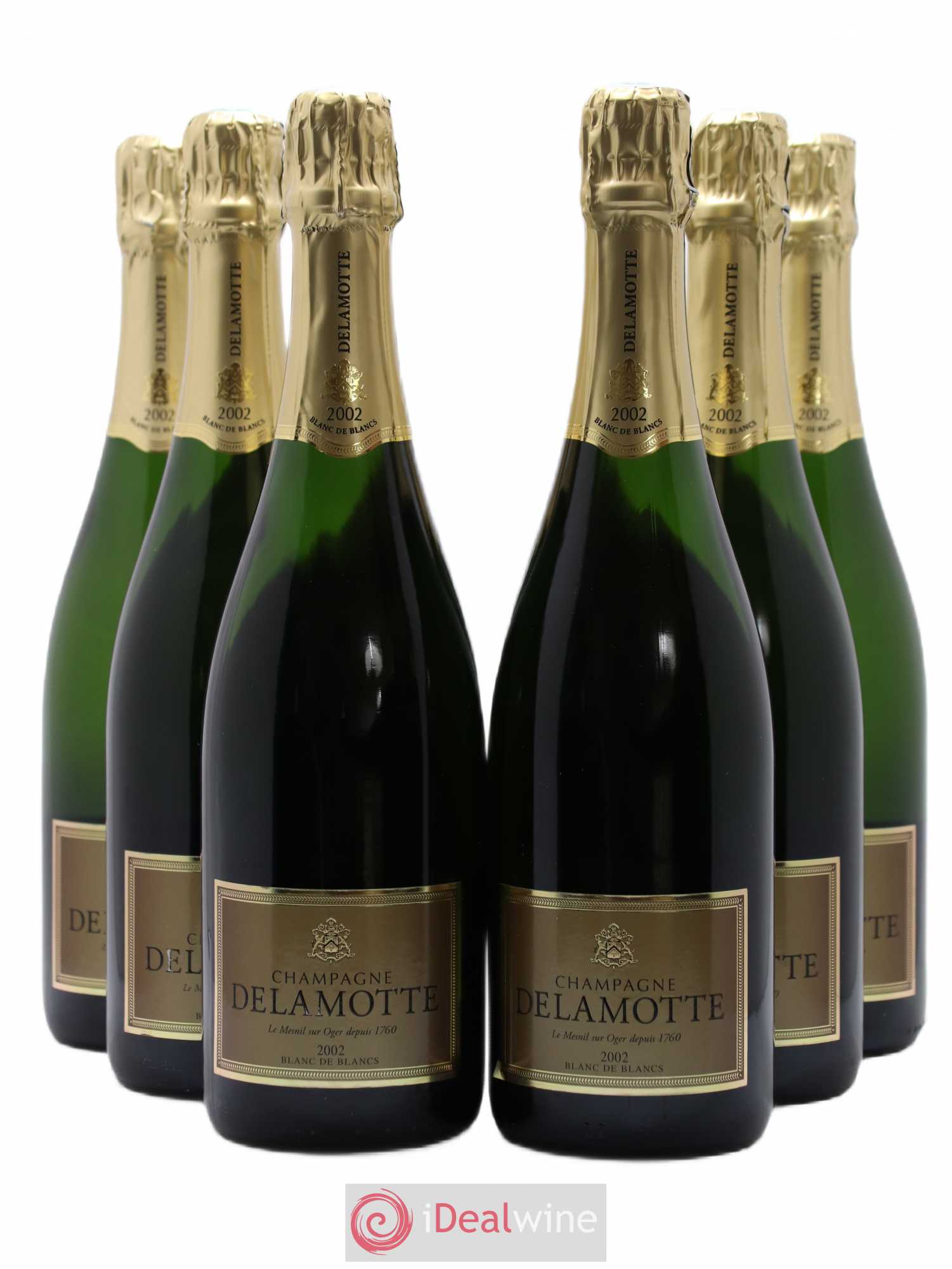 Champagne Blanc de Blancs Delamotte 2002 - Posten von 6 Flaschen - 0