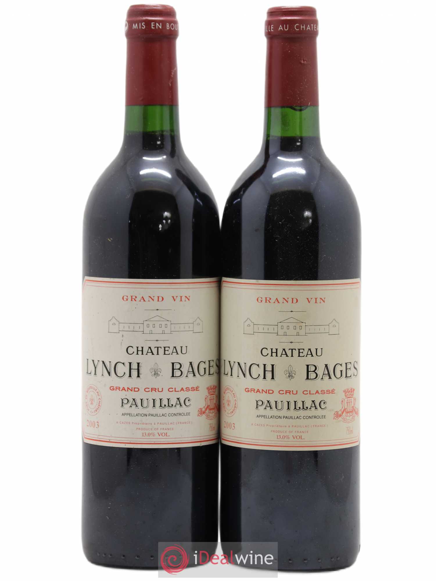 Château Lynch Bages 5ème Grand Cru Classé 2003 - Lot de 2 bouteilles - 0