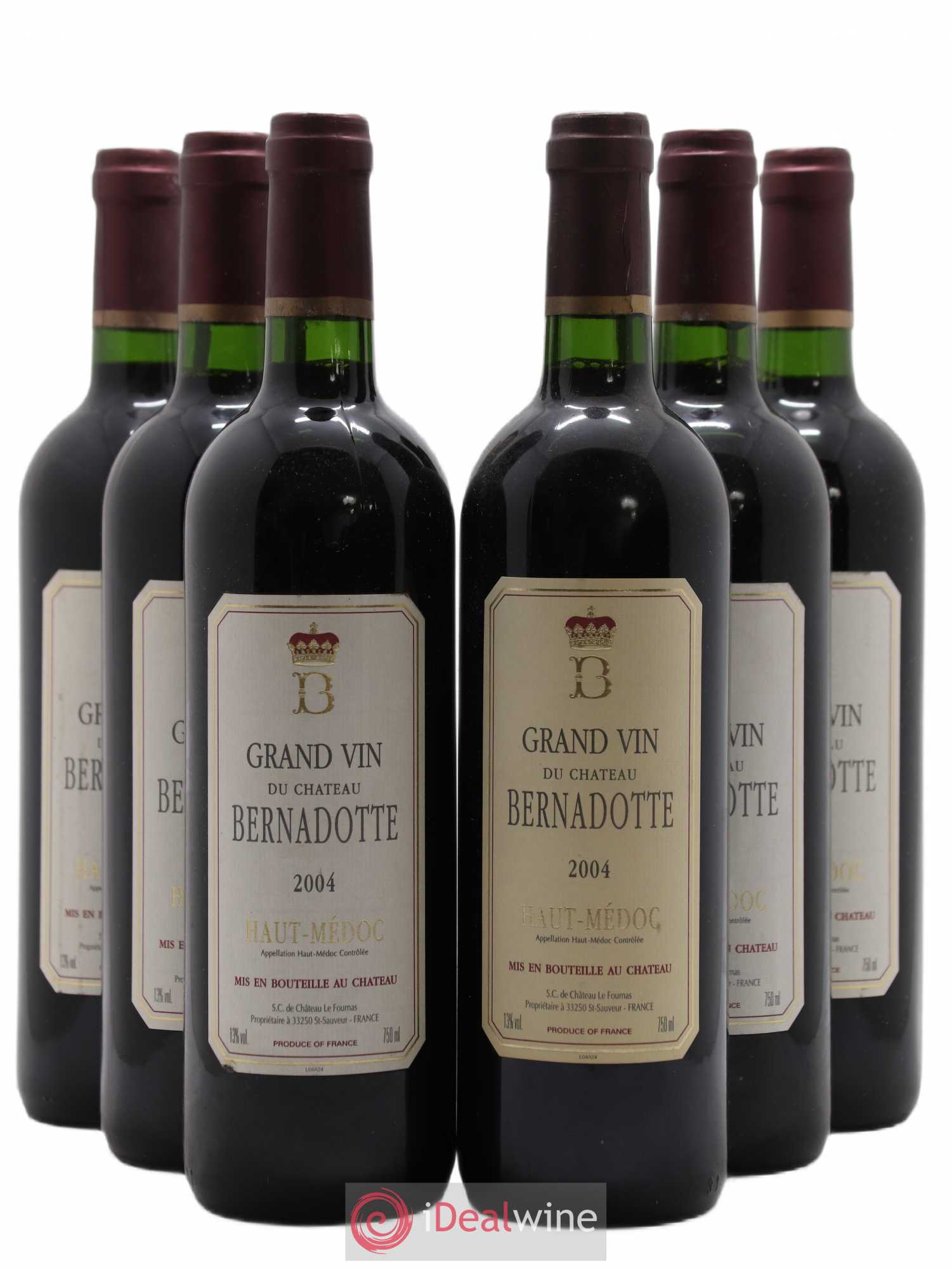 Château Bernadotte (sans prix de réserve) 2004 - Lot de 6 bouteilles - 0