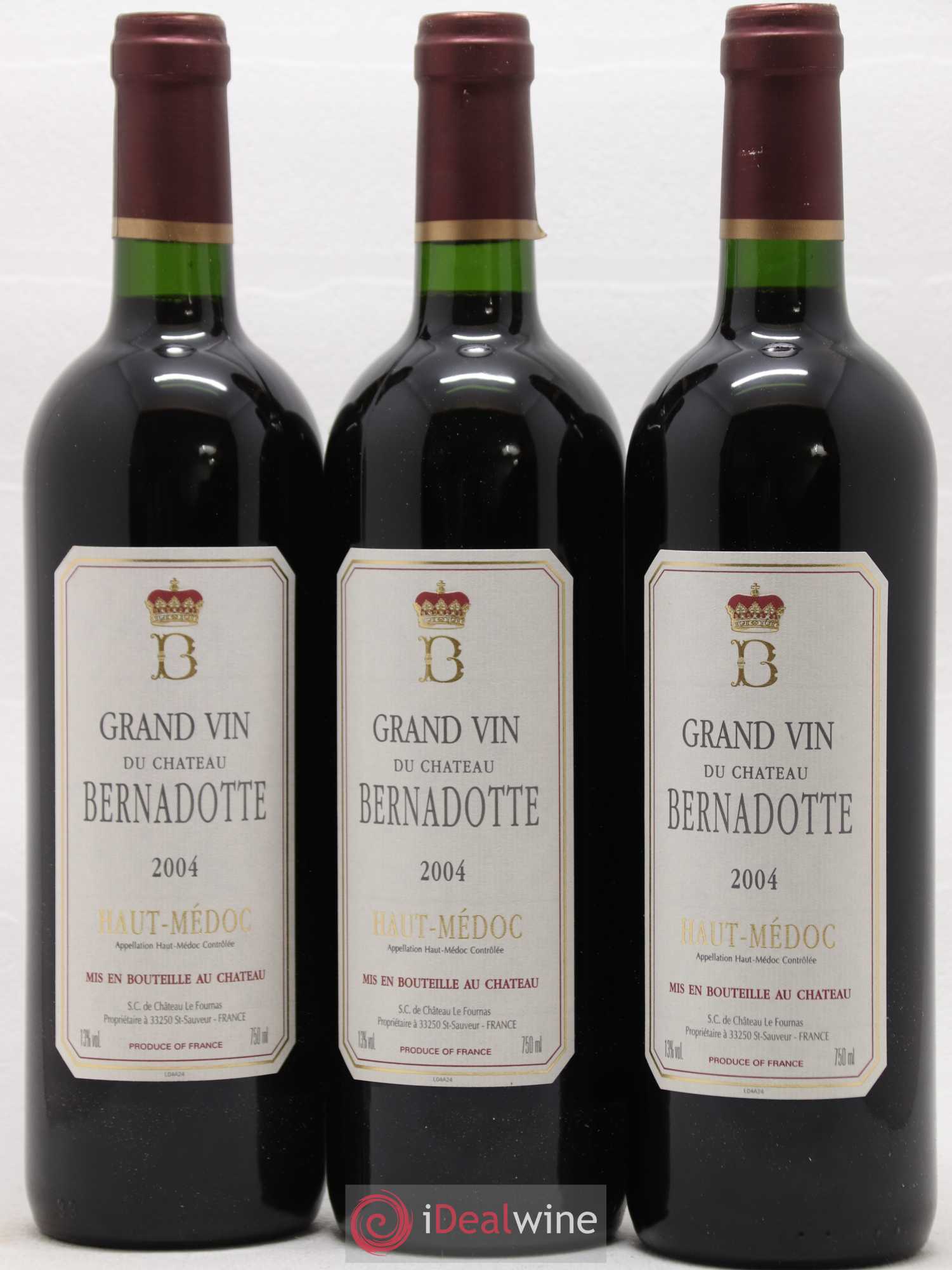 Château Bernadotte 2004 - Lot de 6 bouteilles - 2
