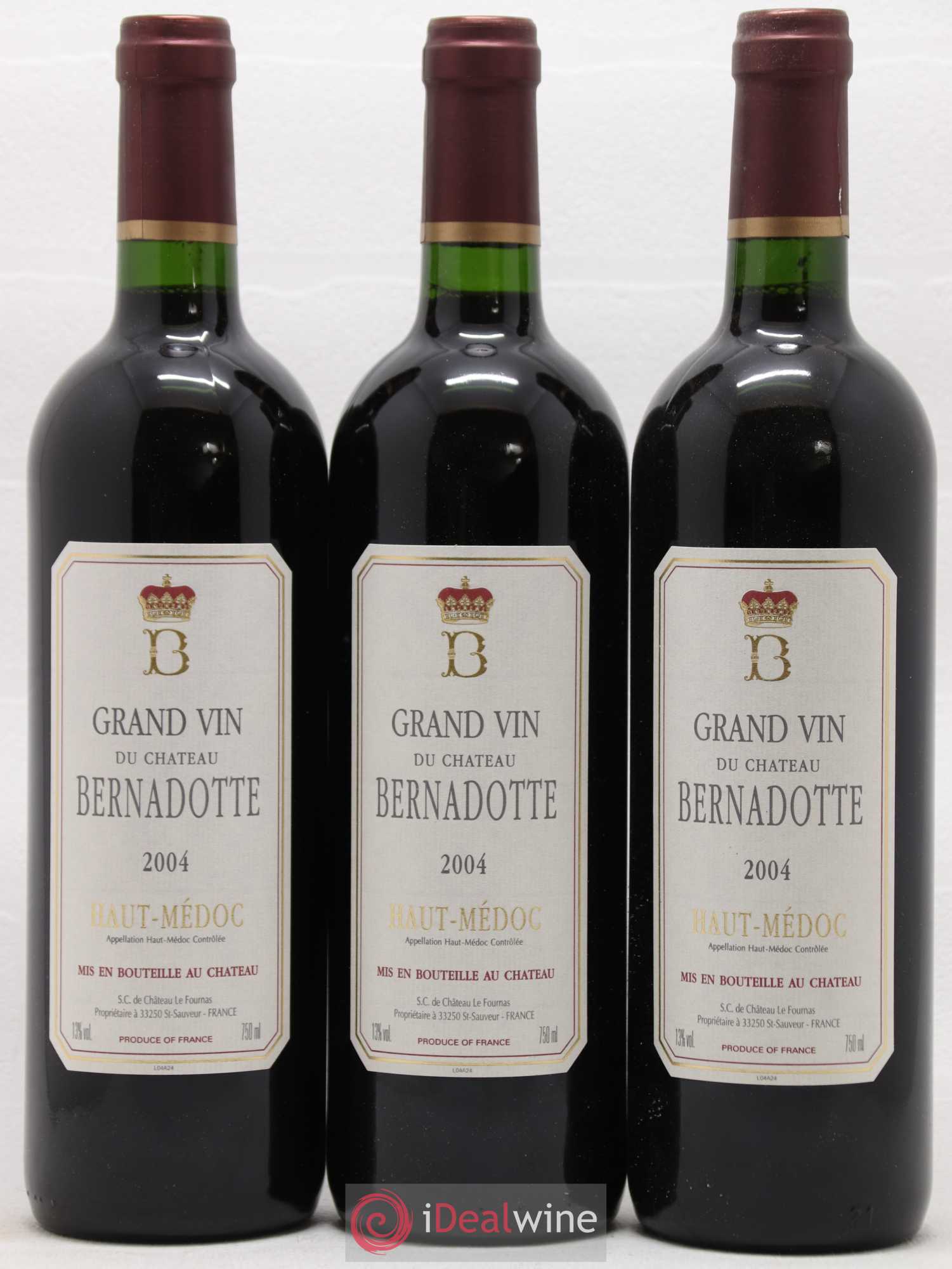 Château Bernadotte 2004 - Lot de 6 bouteilles - 1