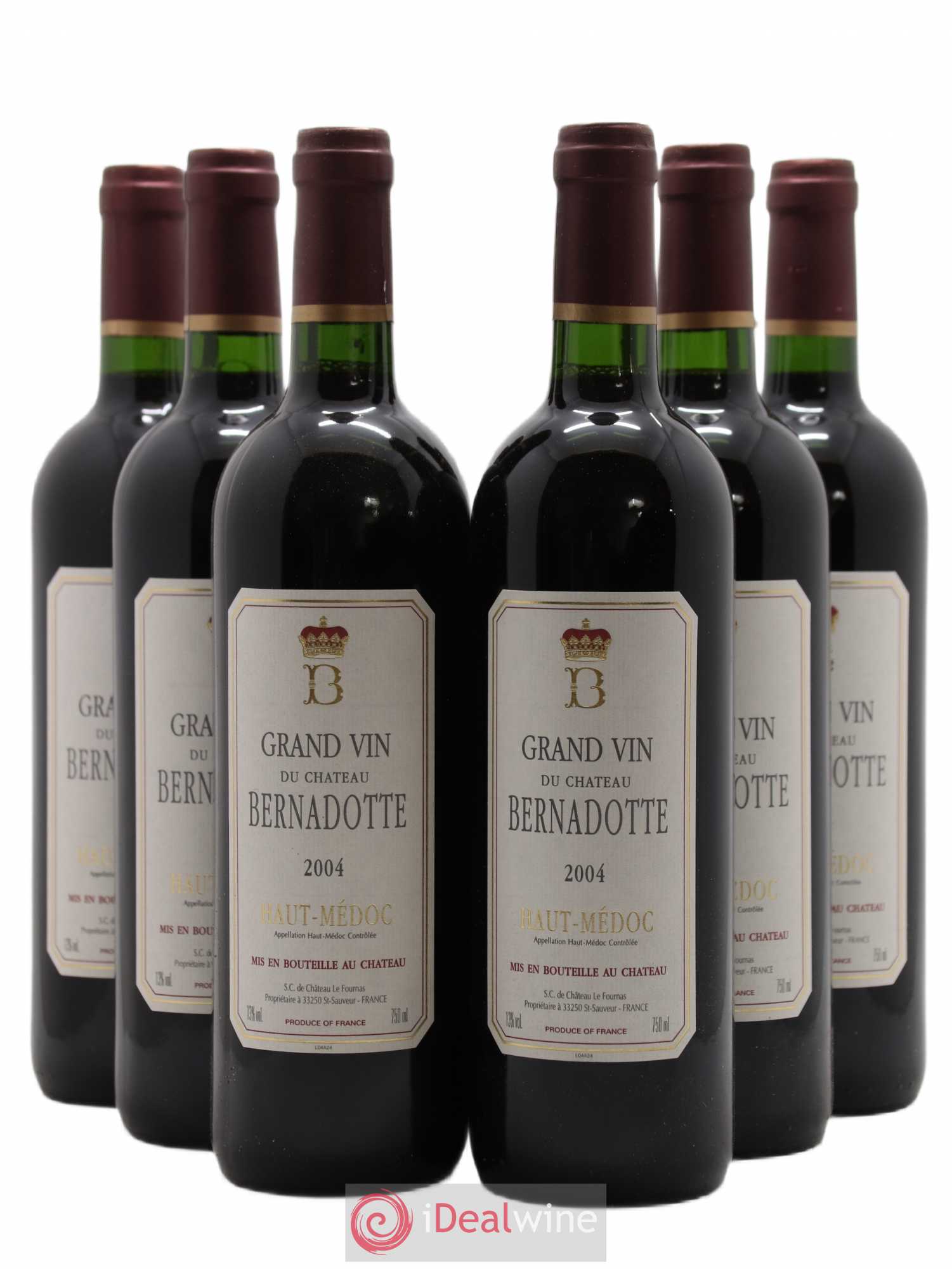 Château Bernadotte 2004 - Lot de 6 bouteilles - 0