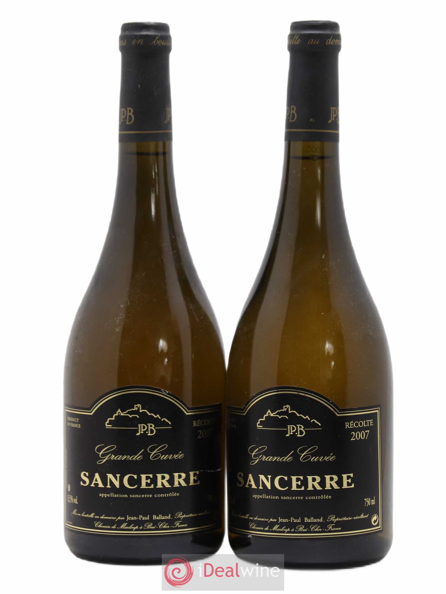 Sancerre Grande Cuvee Jean Paul Balland 2007 - Posten von 2 Flaschen - 0