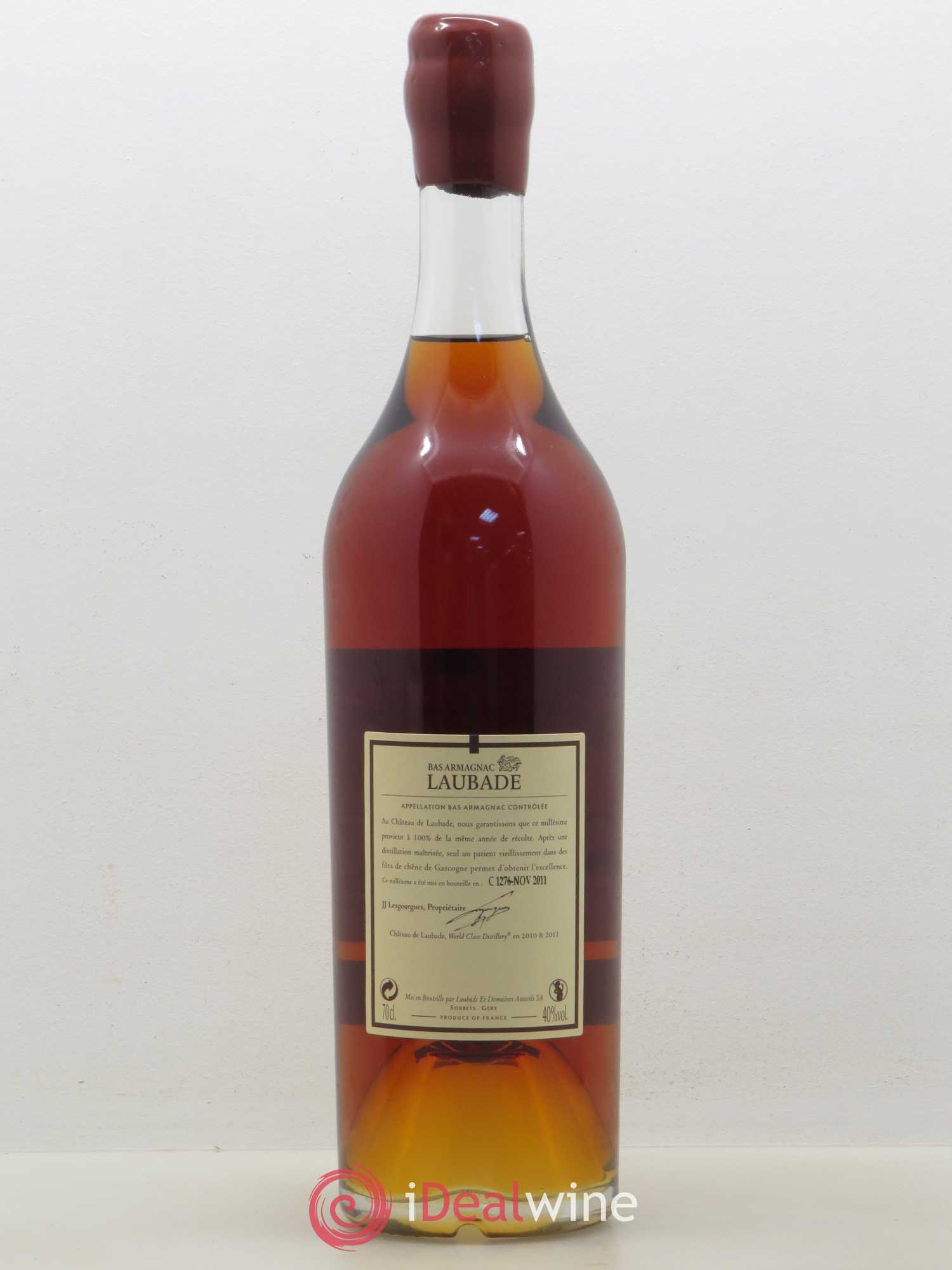 Bas-Armagnac Château de Laubade 1972 - Lot de 1 bouteille - 1